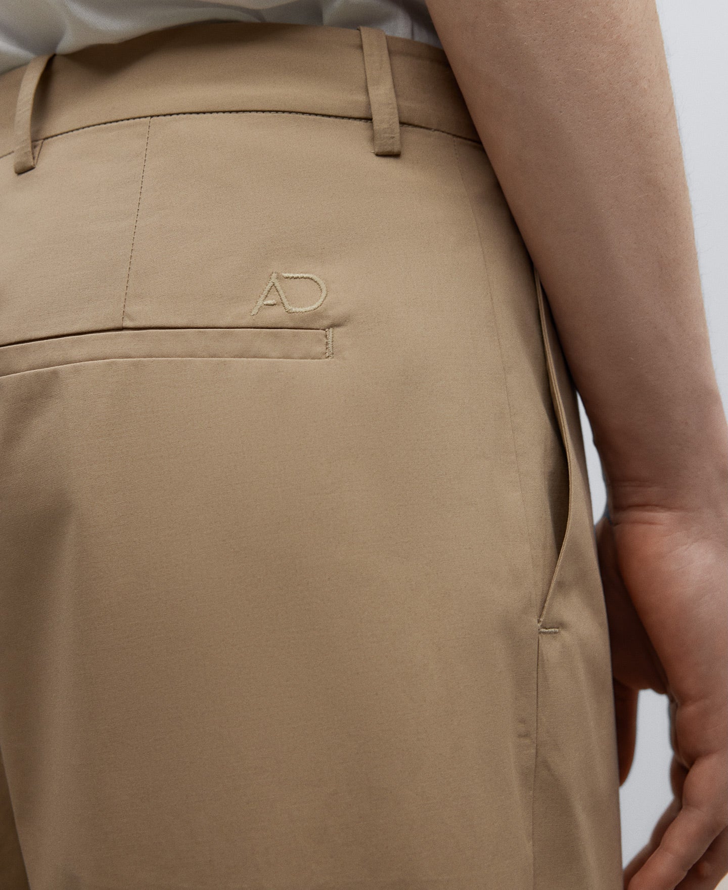 Natural Cotton Poplin Bermuda Shorts