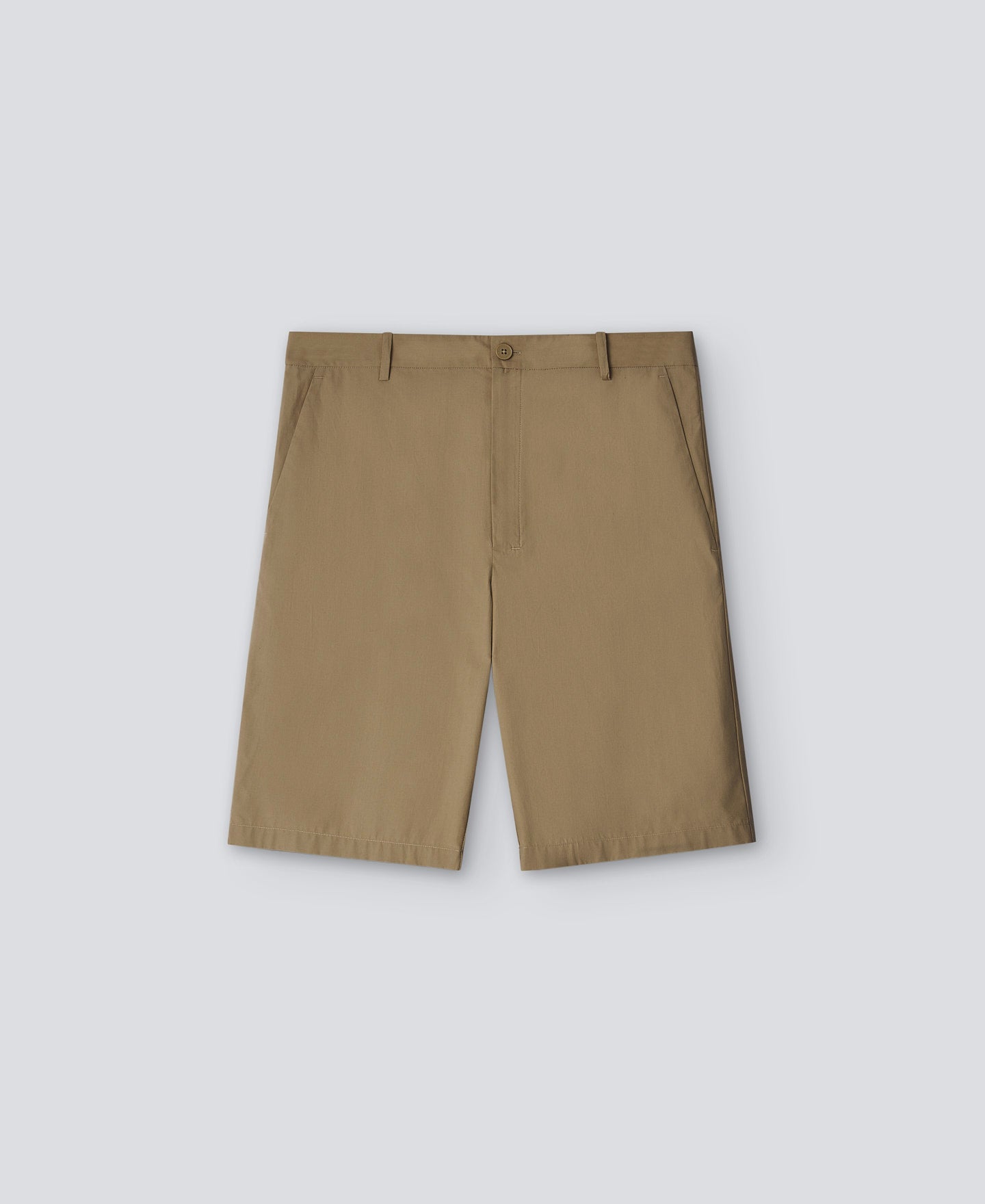 Natural Cotton Poplin Bermuda Shorts