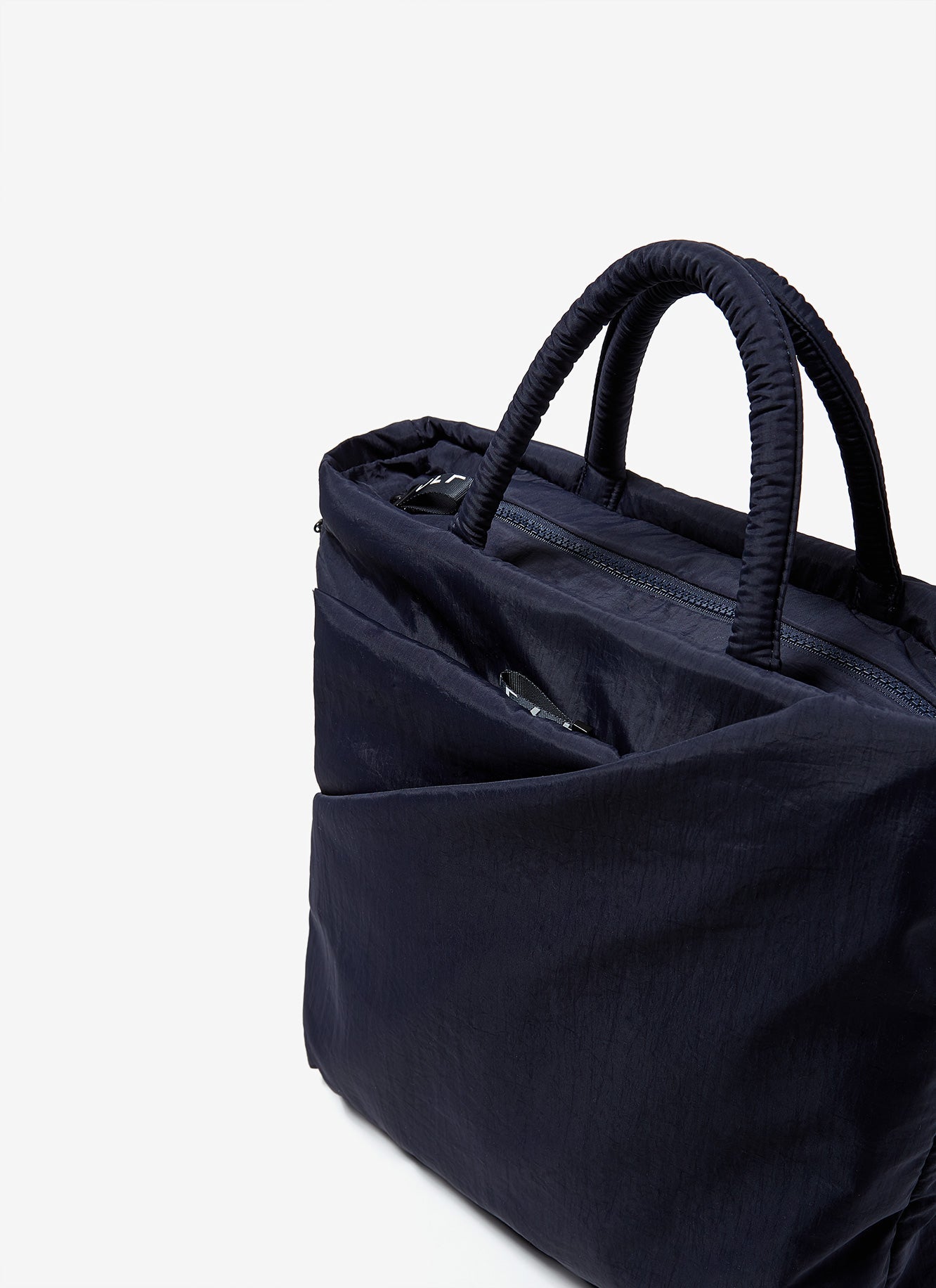 Navy Blue Nylon Briefcase With Double Handle