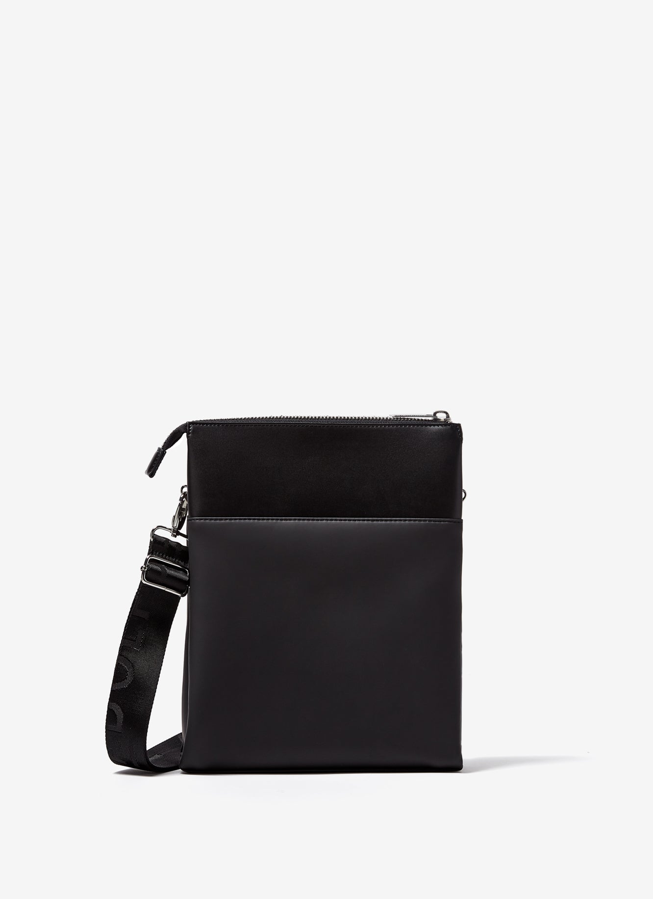 Black Rectangular Recycled material Crossbody Bag