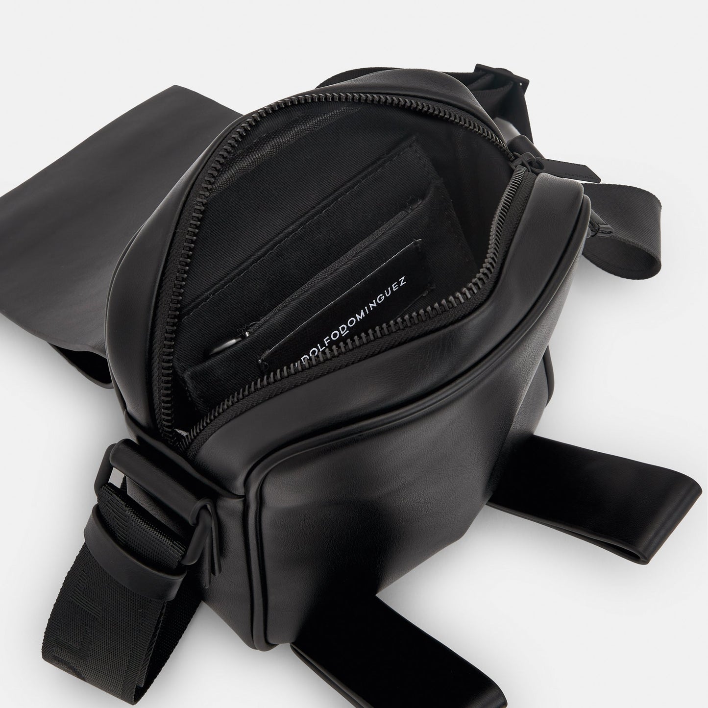 Black Recycled Polyurethane Shoulder Bag