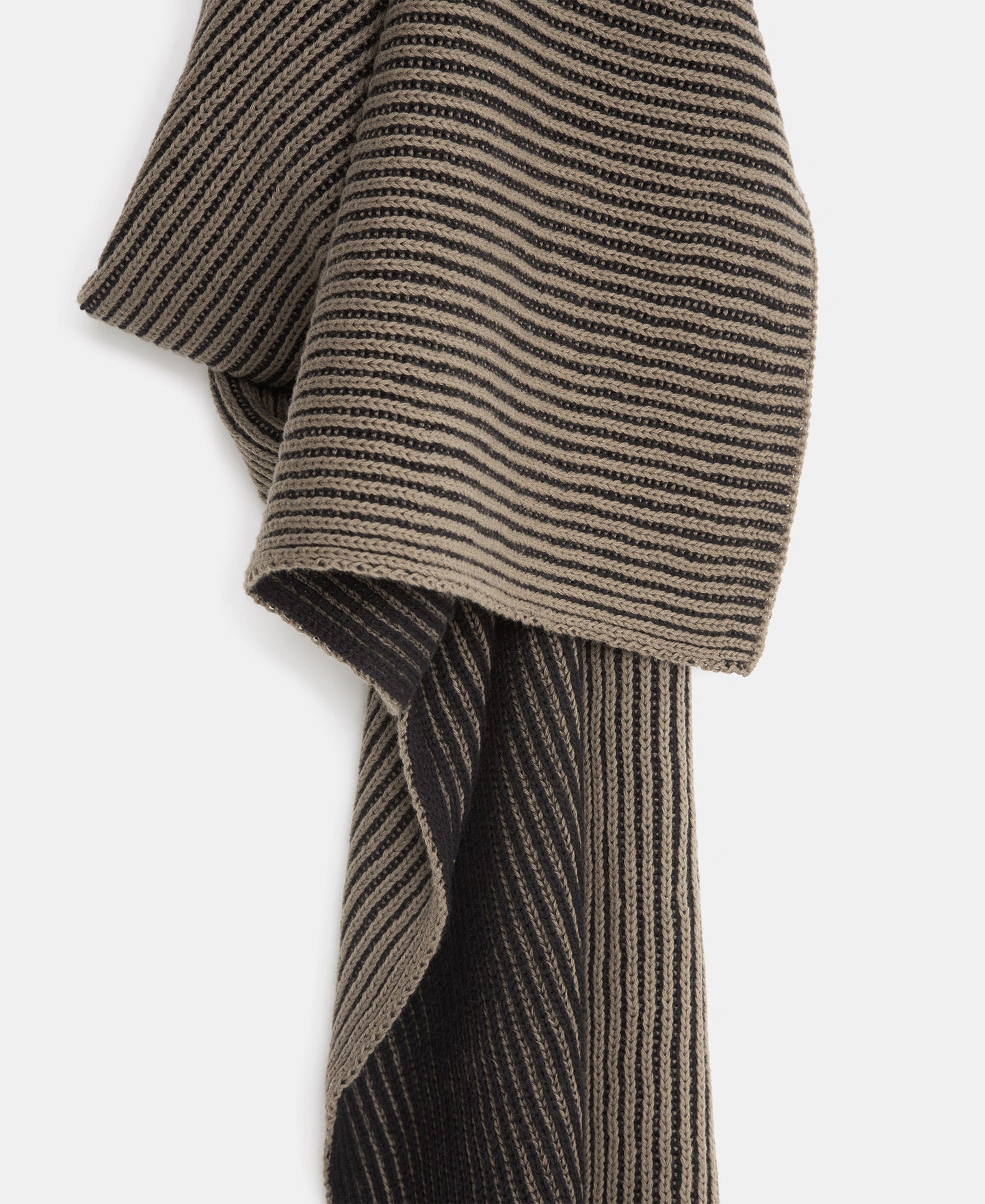 Black Bicolor Cotton Scarf