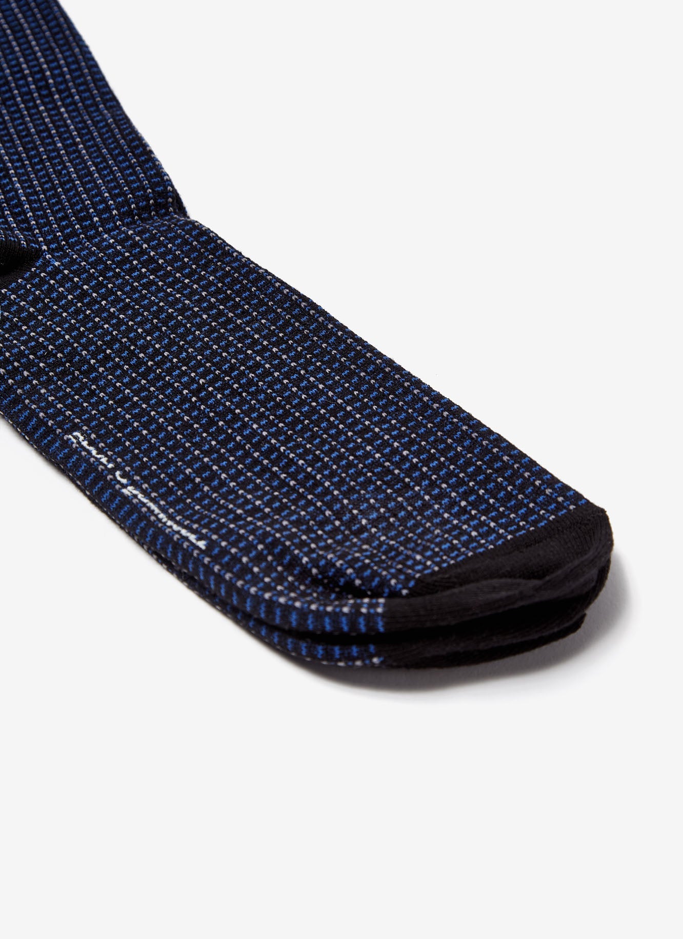 Black/Blue Socks With Bicolour Micro-Motif