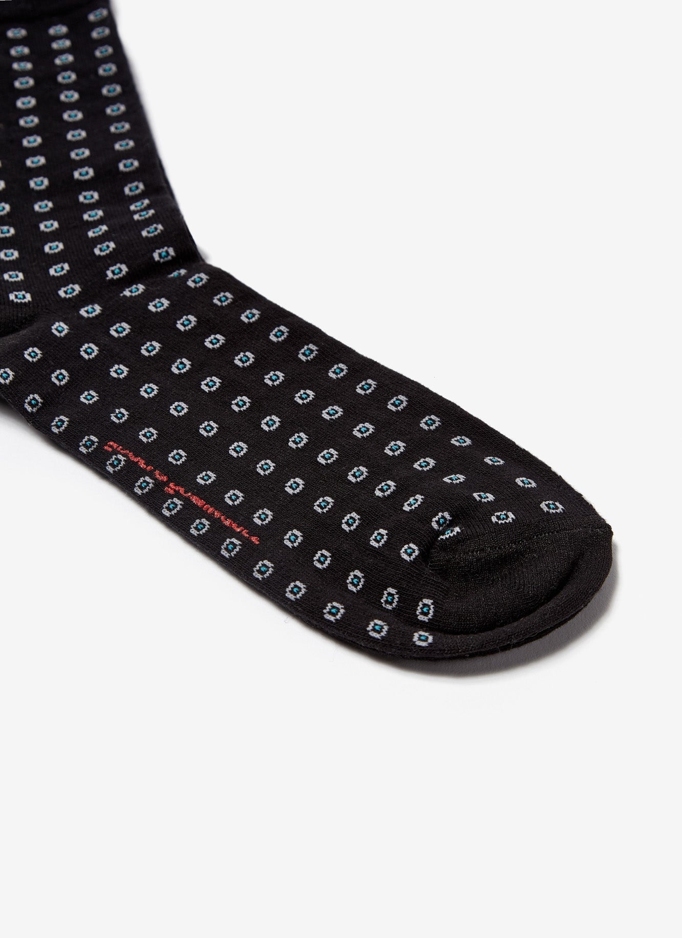 Black/White Socks With Geometric Print