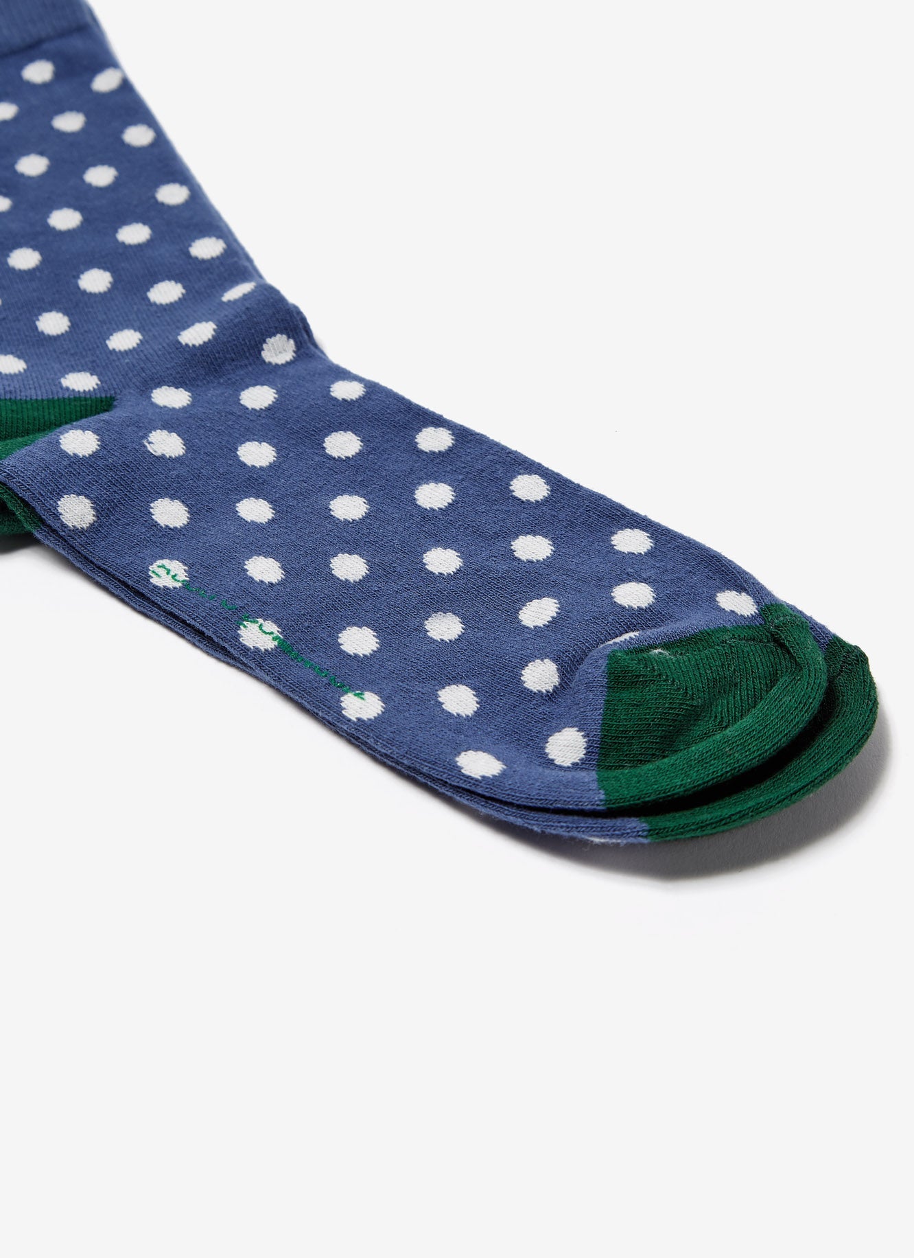 Blue/White Ankle Socks With Polka Dots