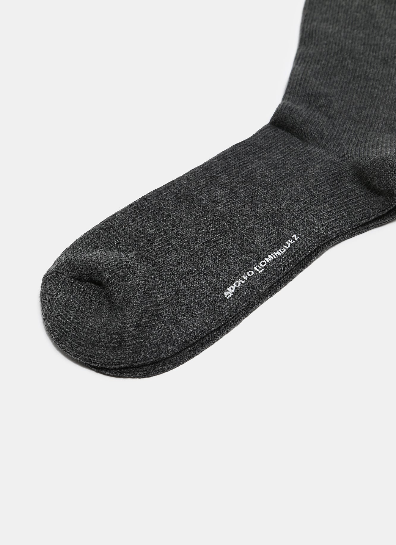 Grey Melange Plain Stretch Cotton Socks