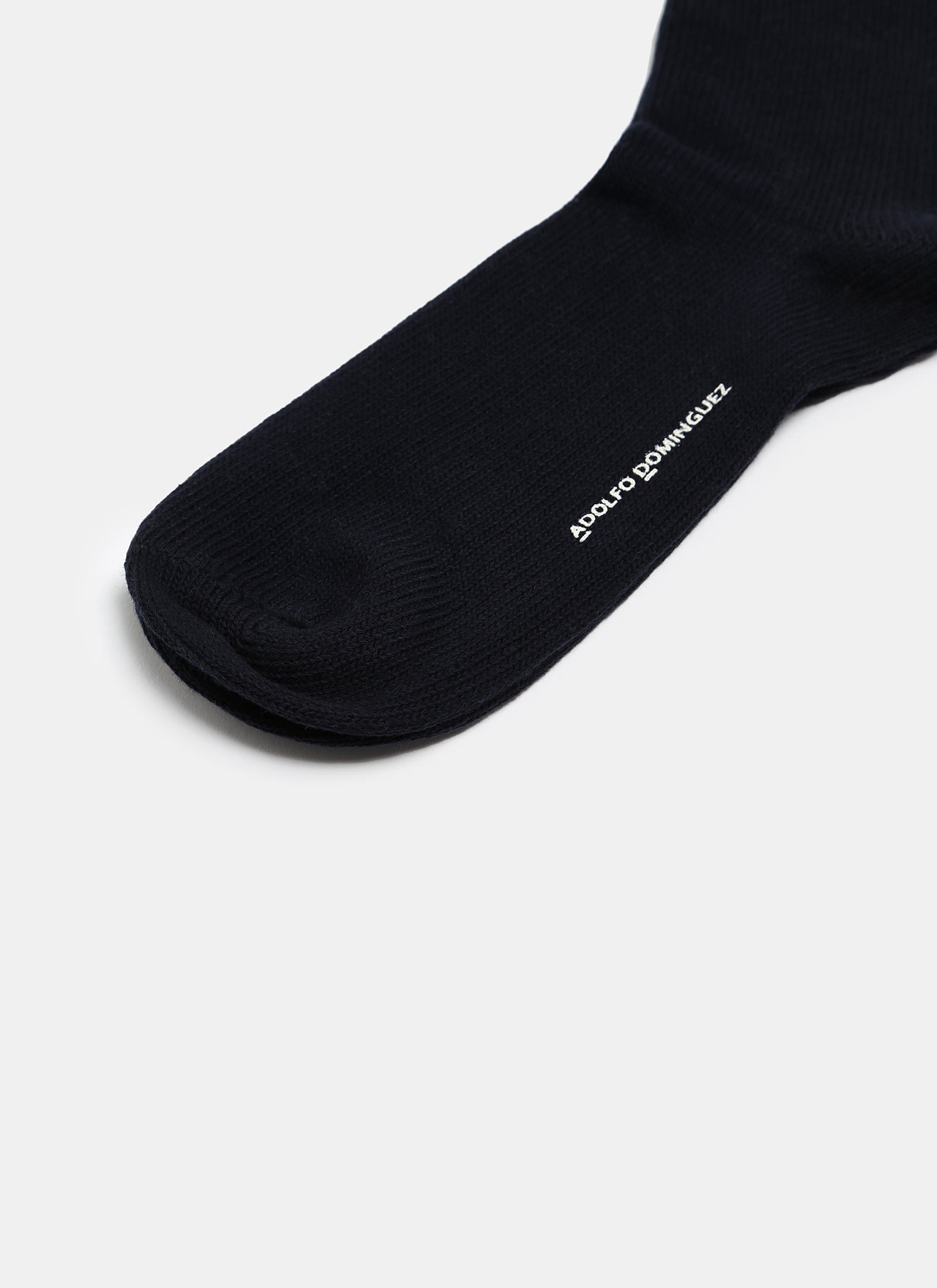 Navy Blue Plain Stretch Cotton Socks