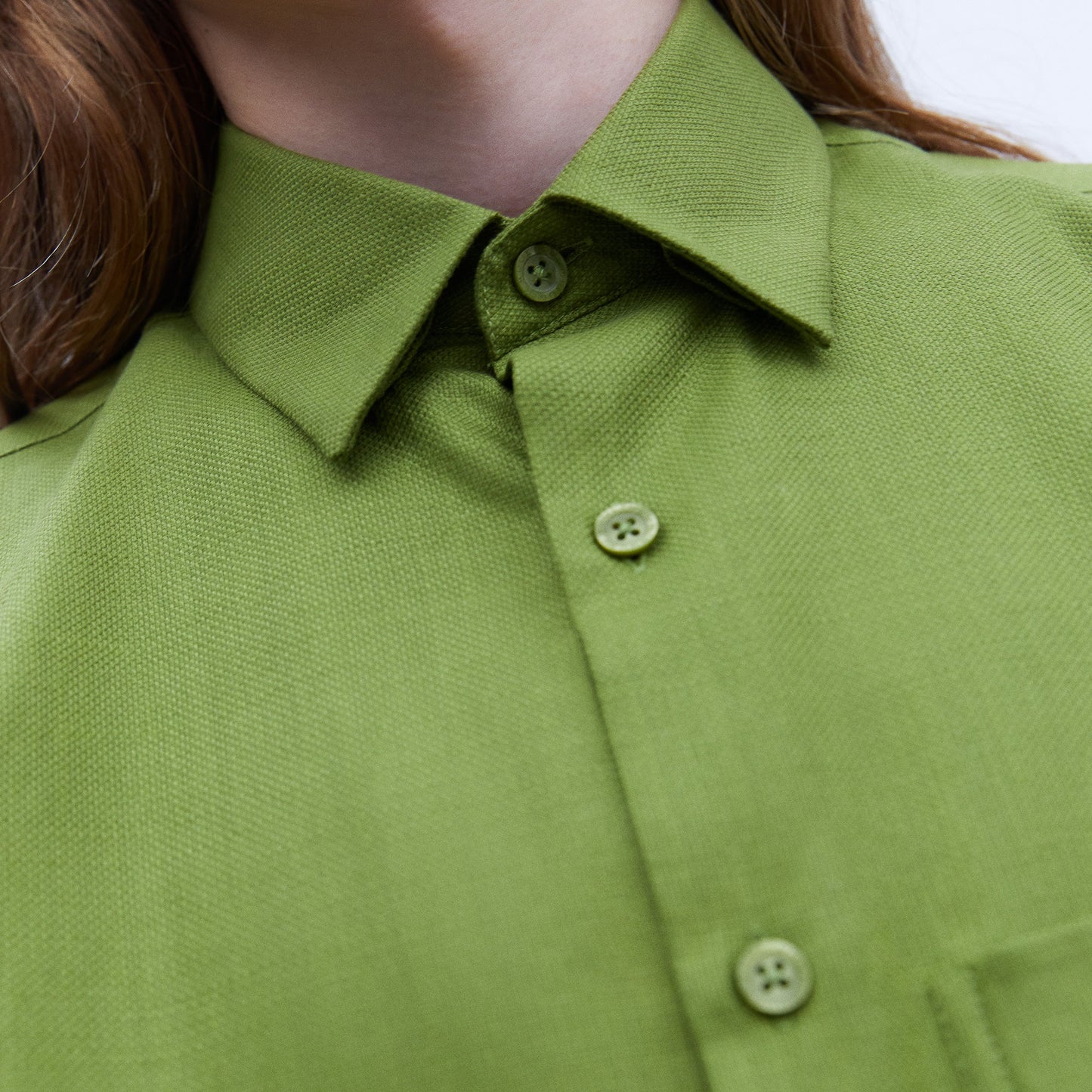 Green Cotton Maxi-Pocket Shirt