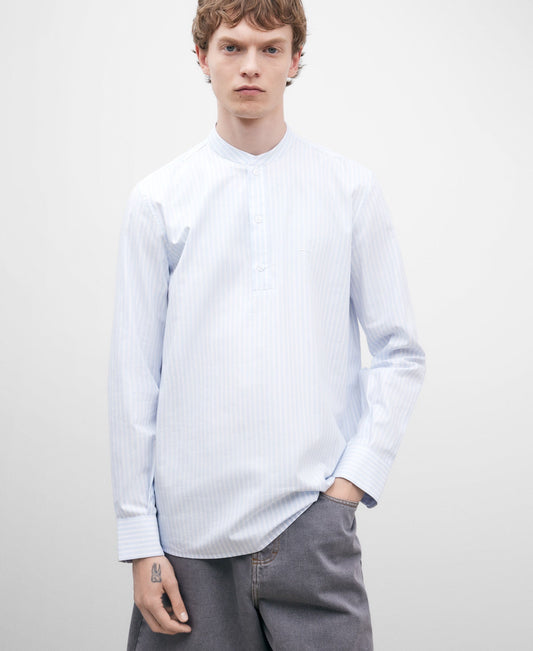 Mandarin Collar Henley Shirt