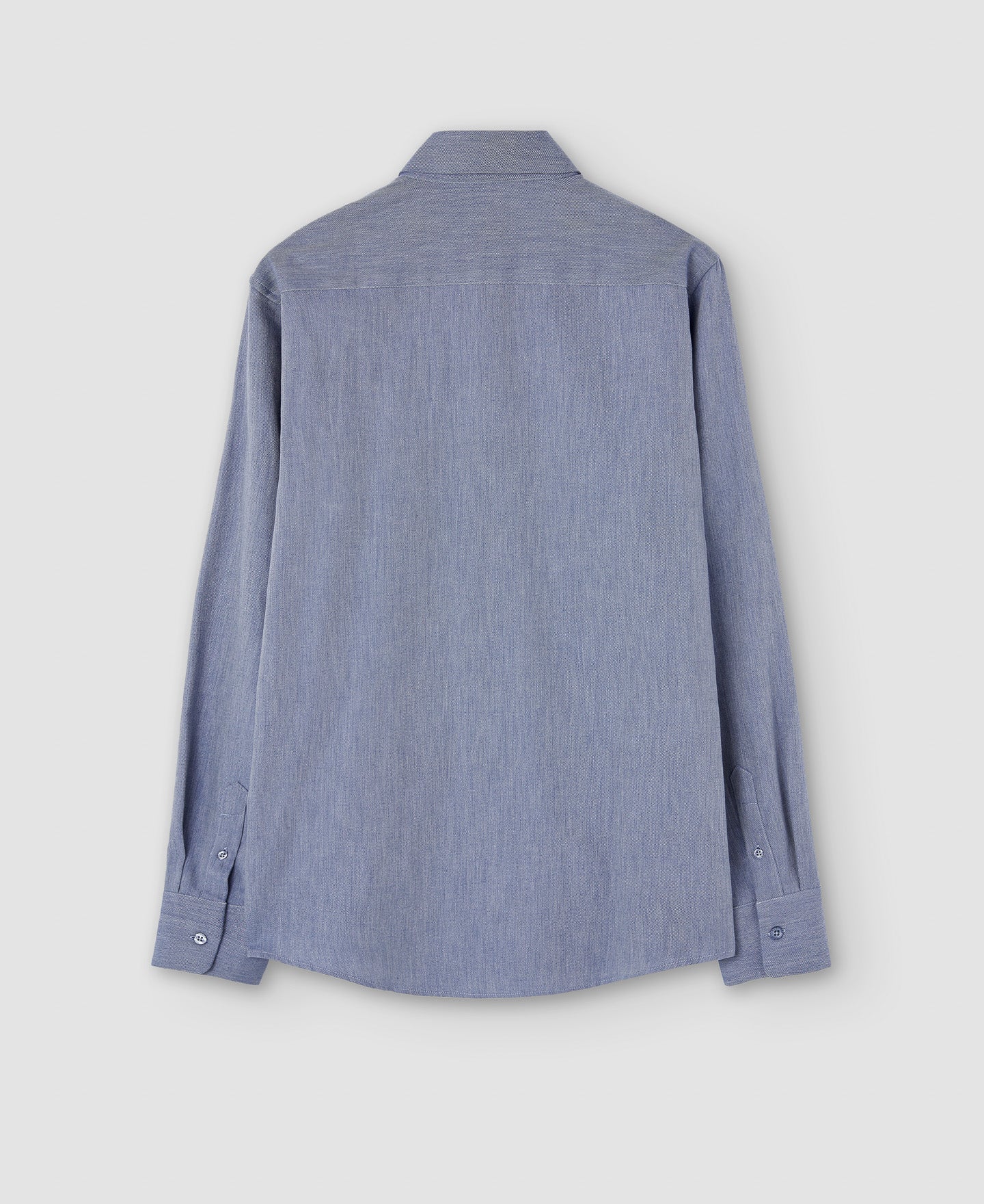 Men Shirt | Blue Melange Shirt by Spanish designer Adolfo Dominguez