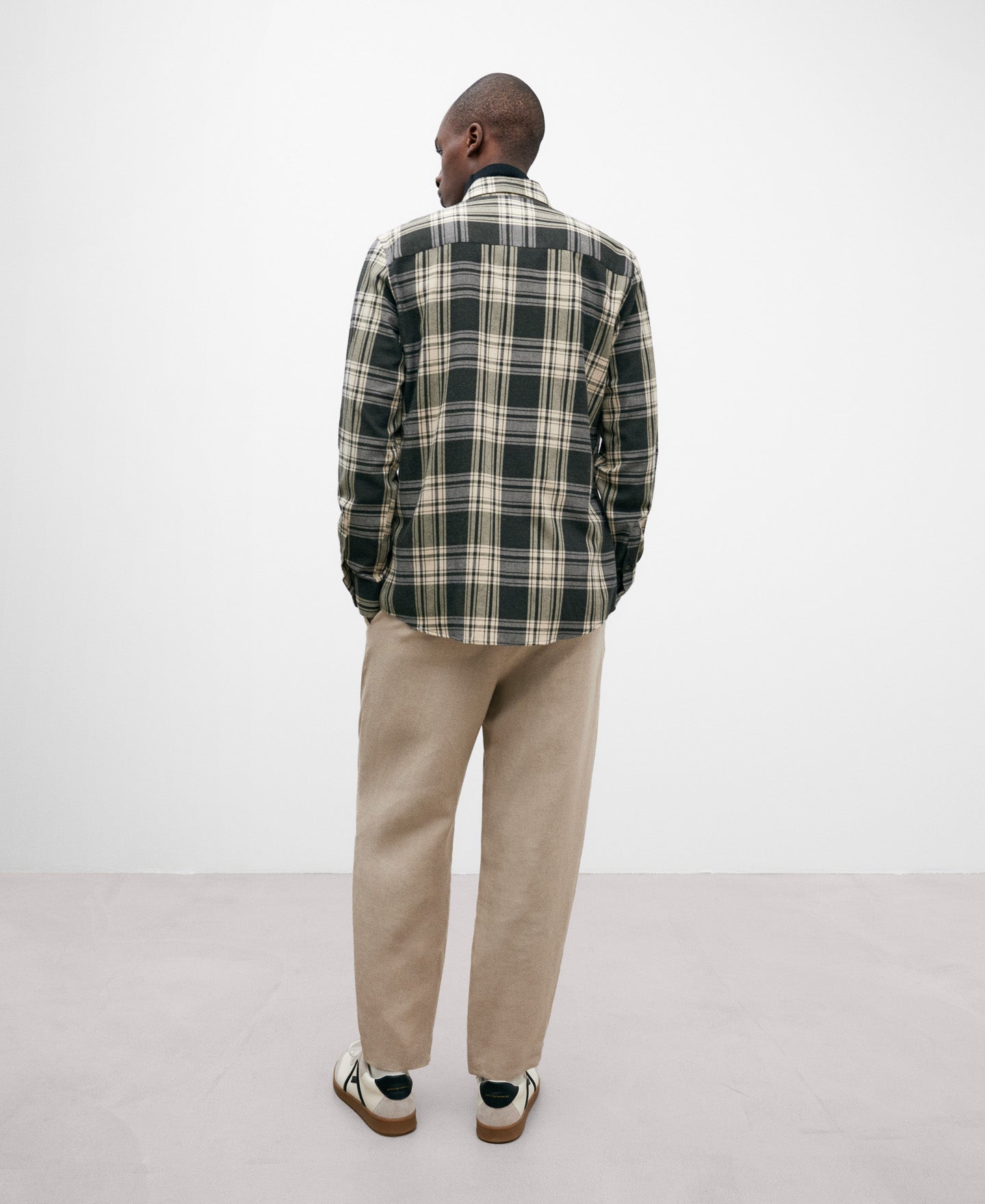 Green Checked Cotton Shirt