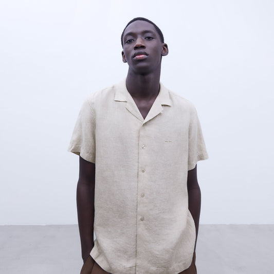 Linen Bowling Collar Shirt