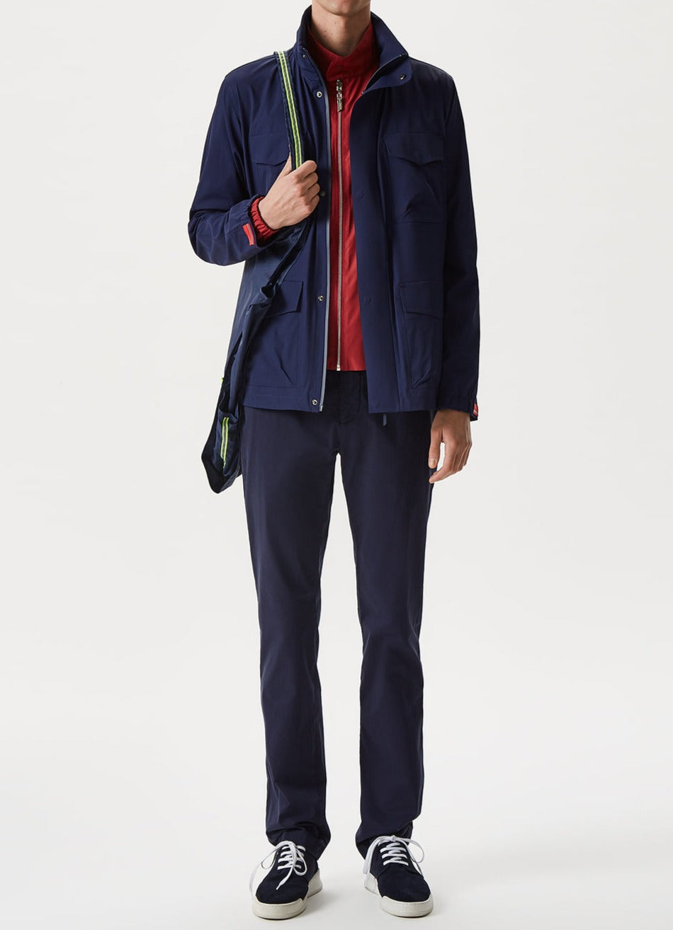 Navy Blue Technical Safari Jacket