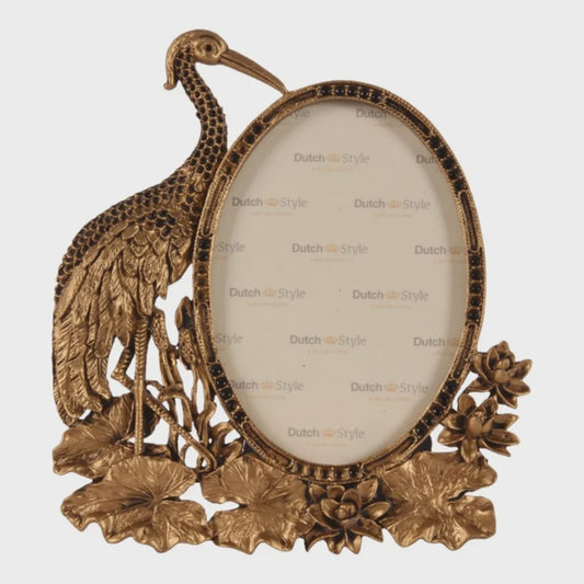 Baroque Gold Exotic bird Photo Frame 17 cm