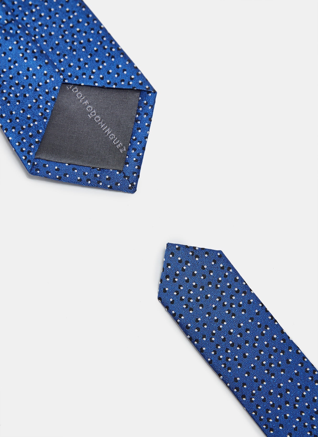 Silk Tie With Mini Dot Print