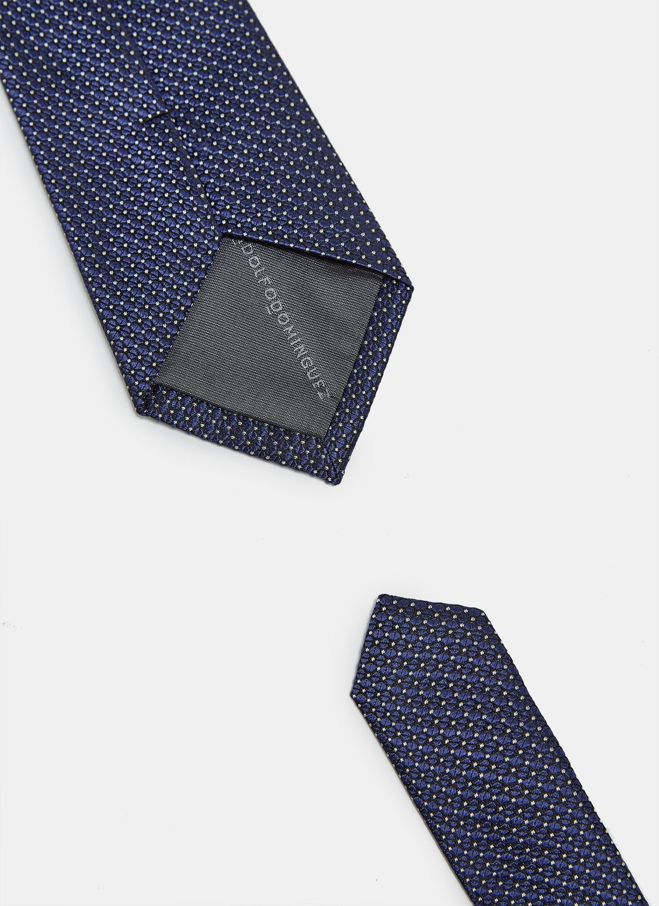 Silk Tie With Pindot Design