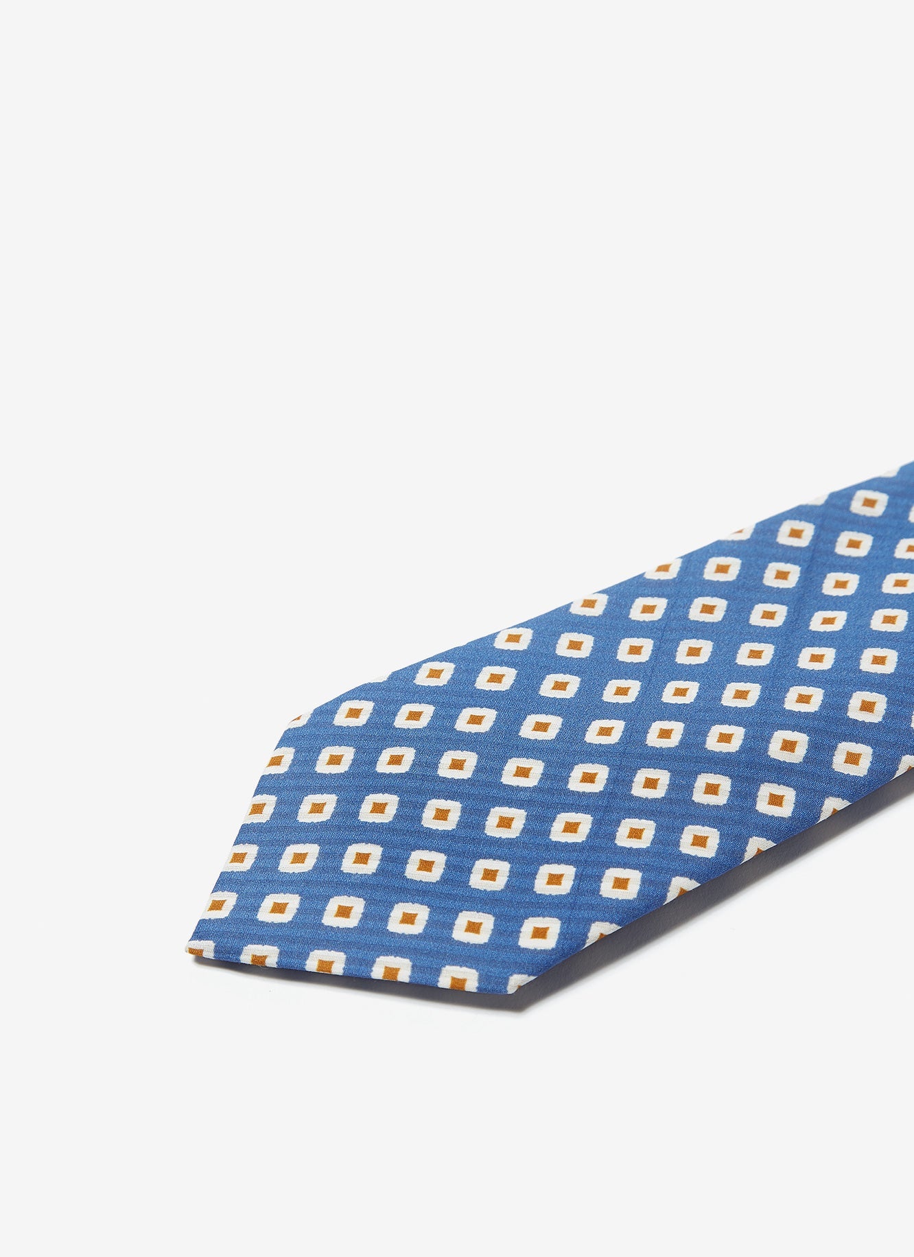 Sky Blue Tie With Geometric Patter