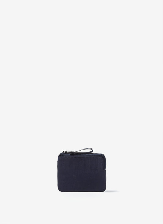 Navy Blue Nylon Coin Holder With Card Slot