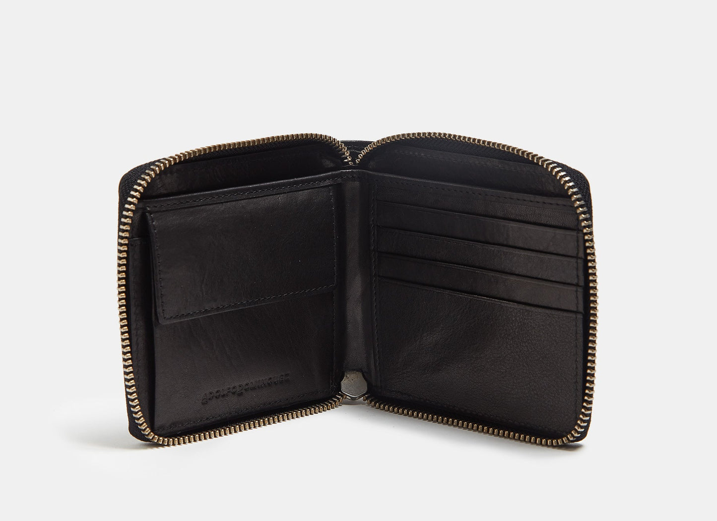 Black Wallet And Card Holder With Zipper