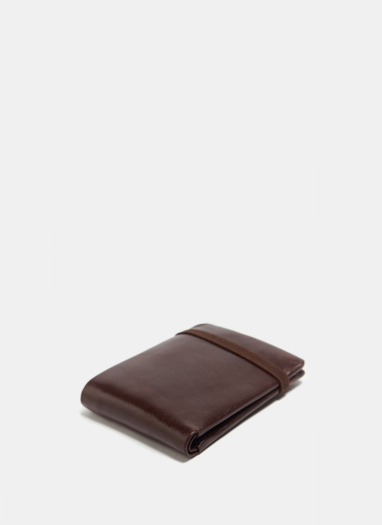 Leather Wallet With Elastic Closure