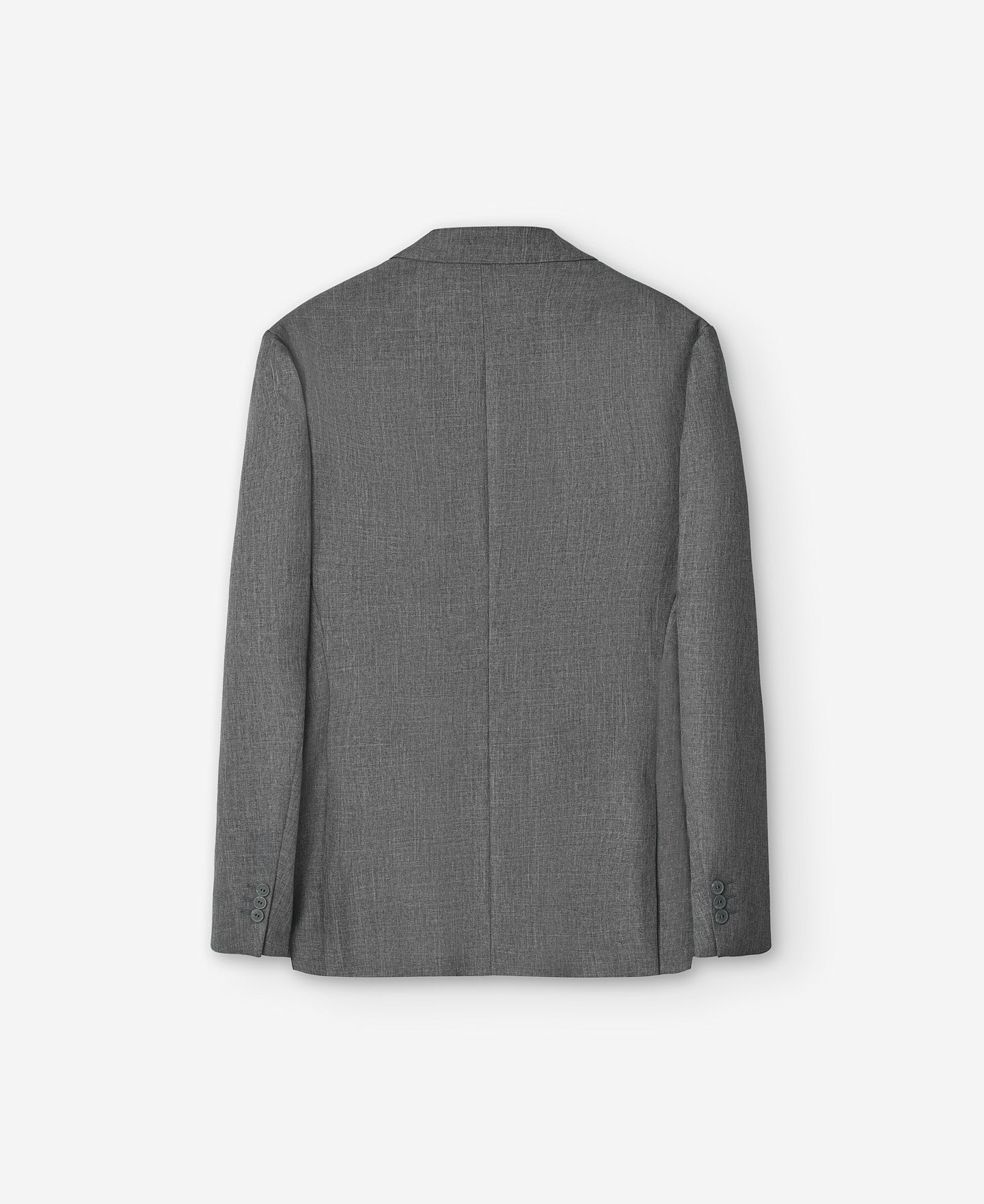 Grey Melange Two Button Blazer For Men