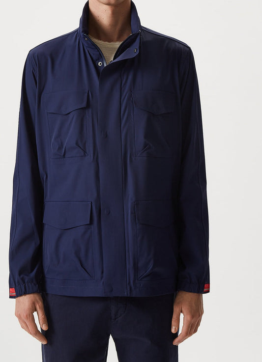 Navy Blue Technical Safari Jacket