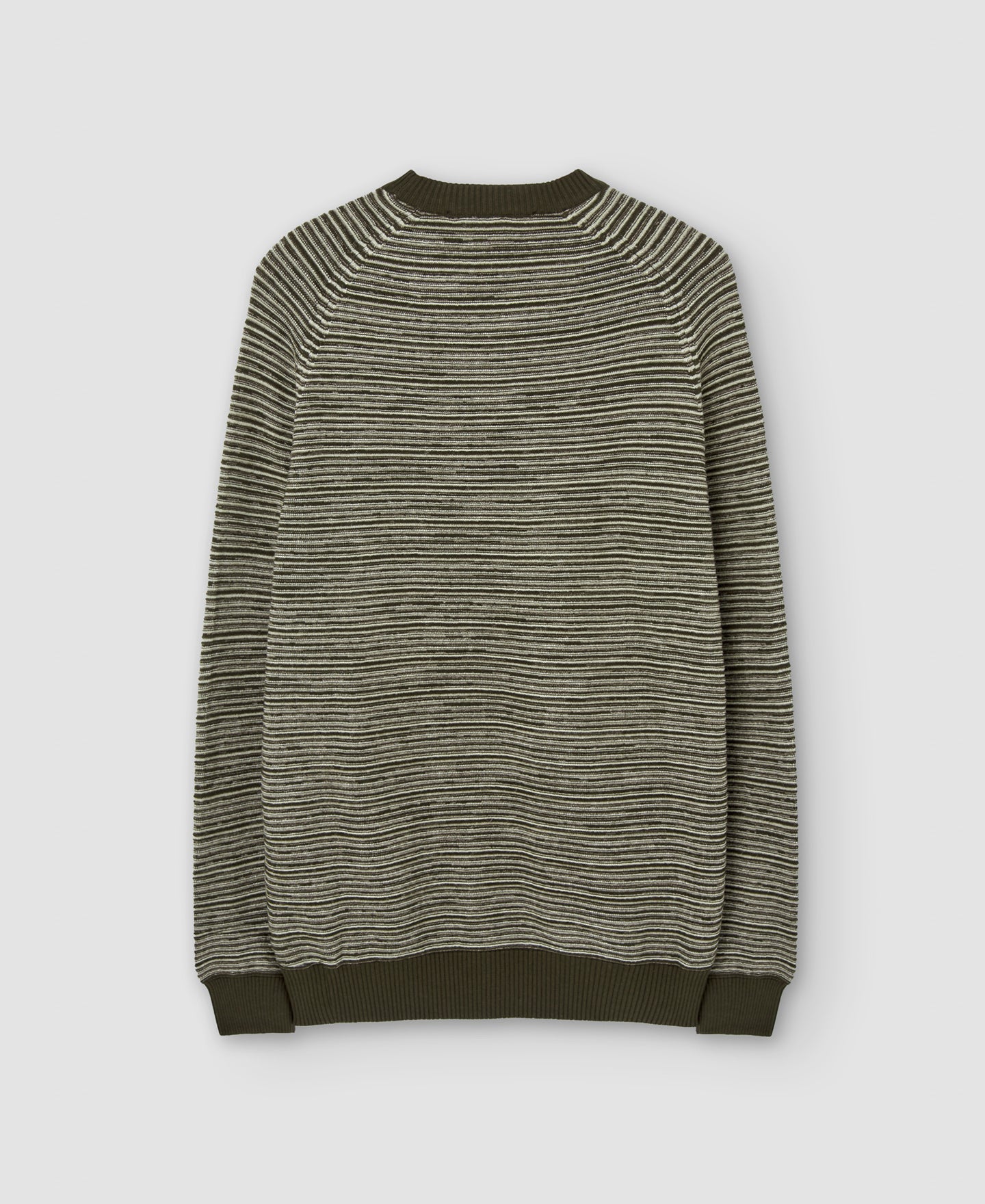 Khaki Cotton Knitted Crew Neck Sweater