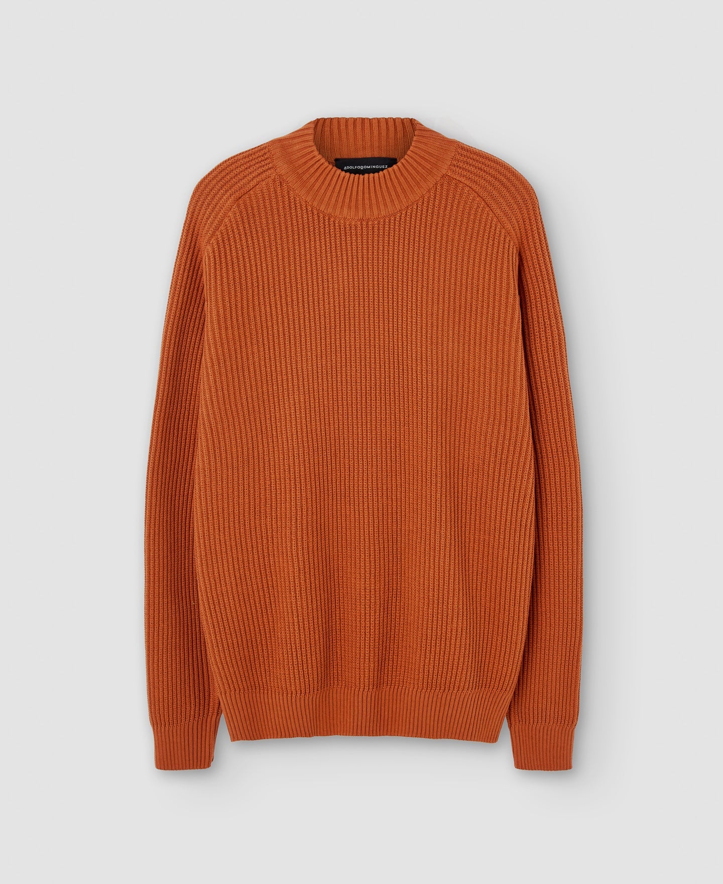 Red Russet Cotton Turtleneck Sweater