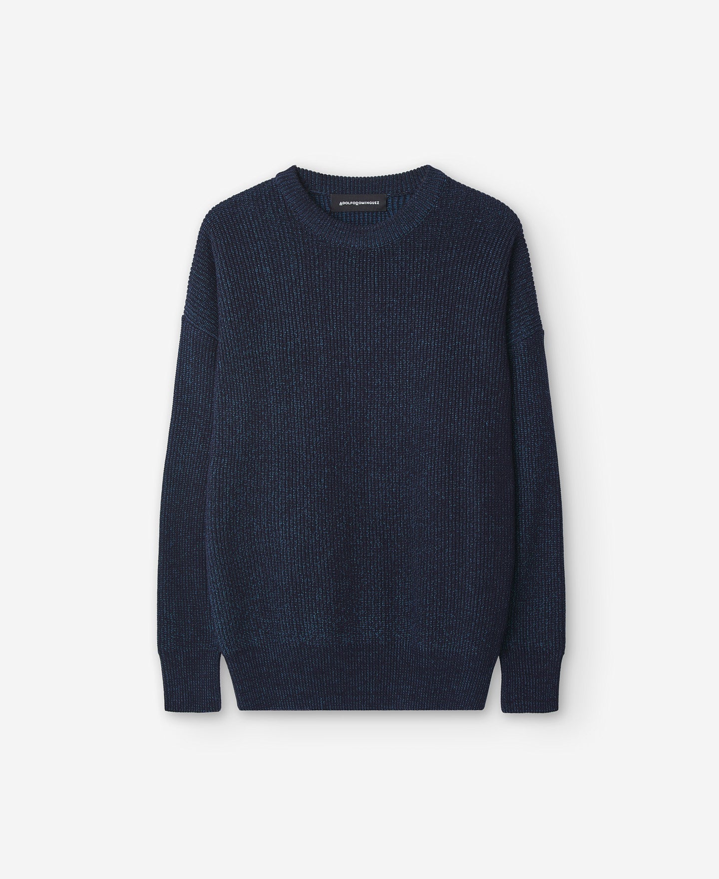 Melange Blue Knitted Sweater