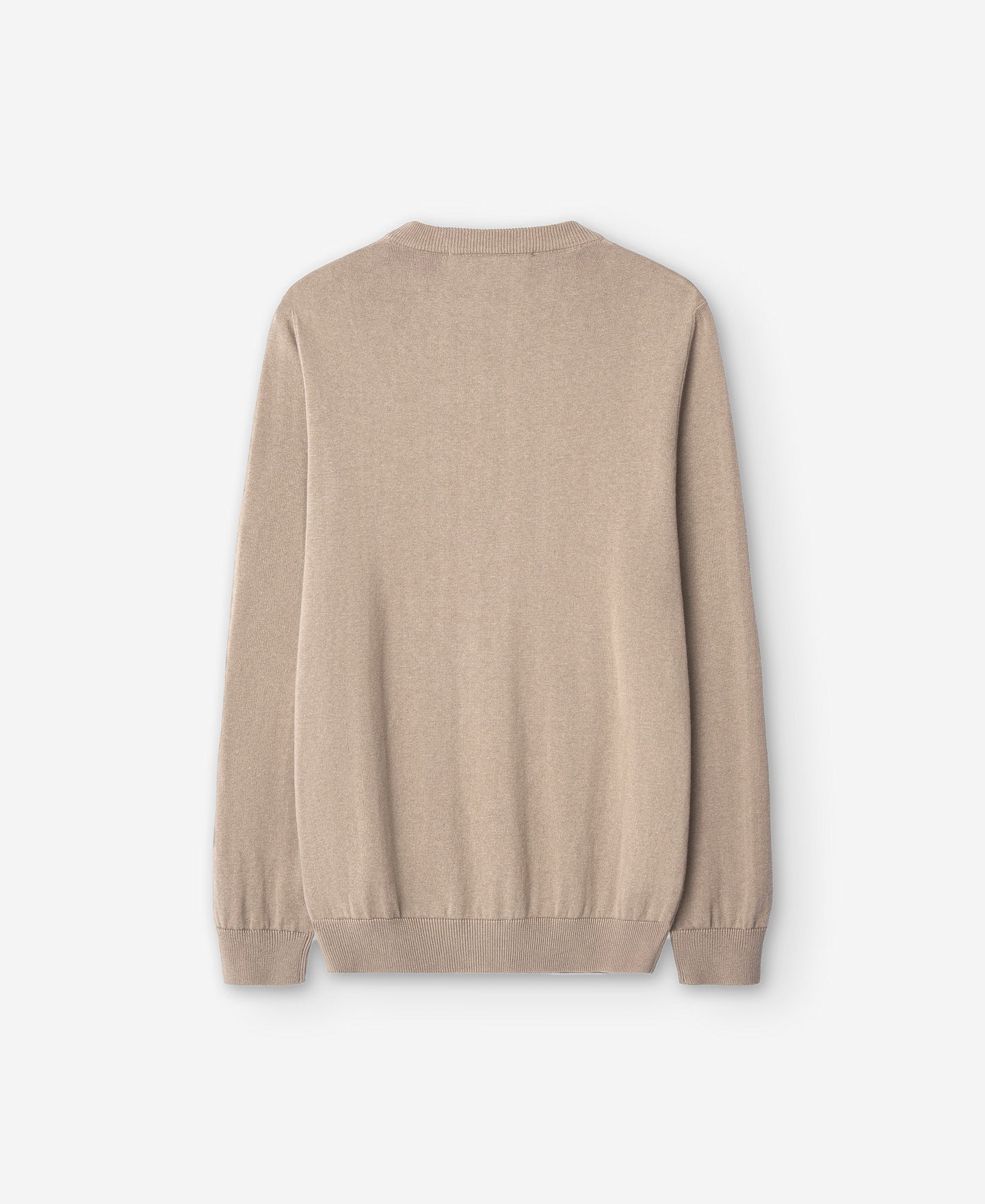 Sand Crew Neck Cotton Sweater For Men