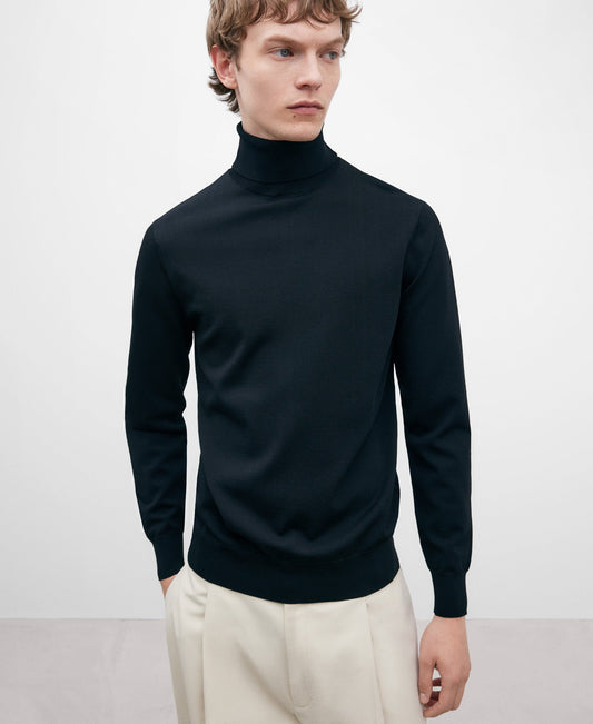 Black Turtleneck Sweater