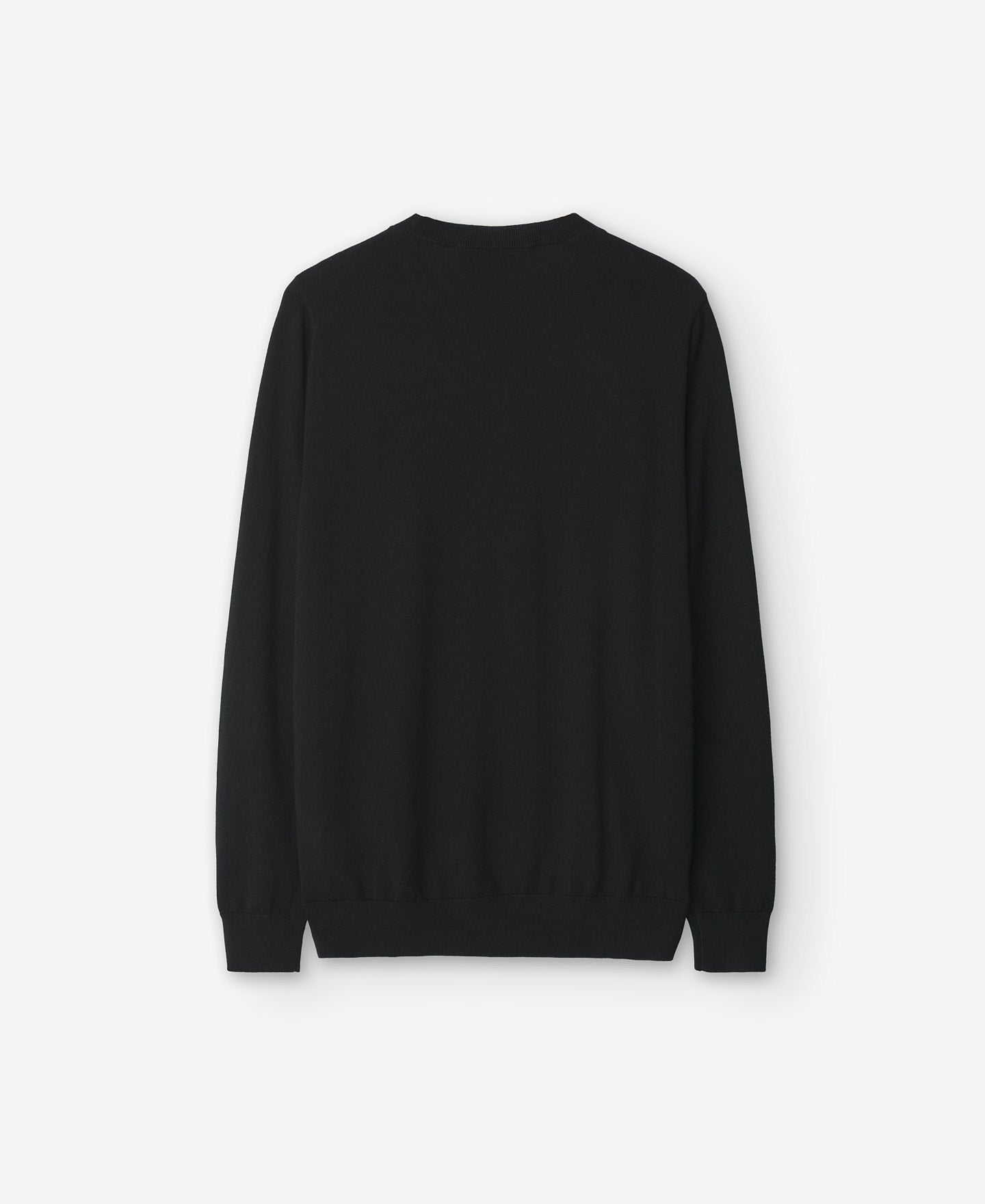 Merino Wool Black Sweater For Men