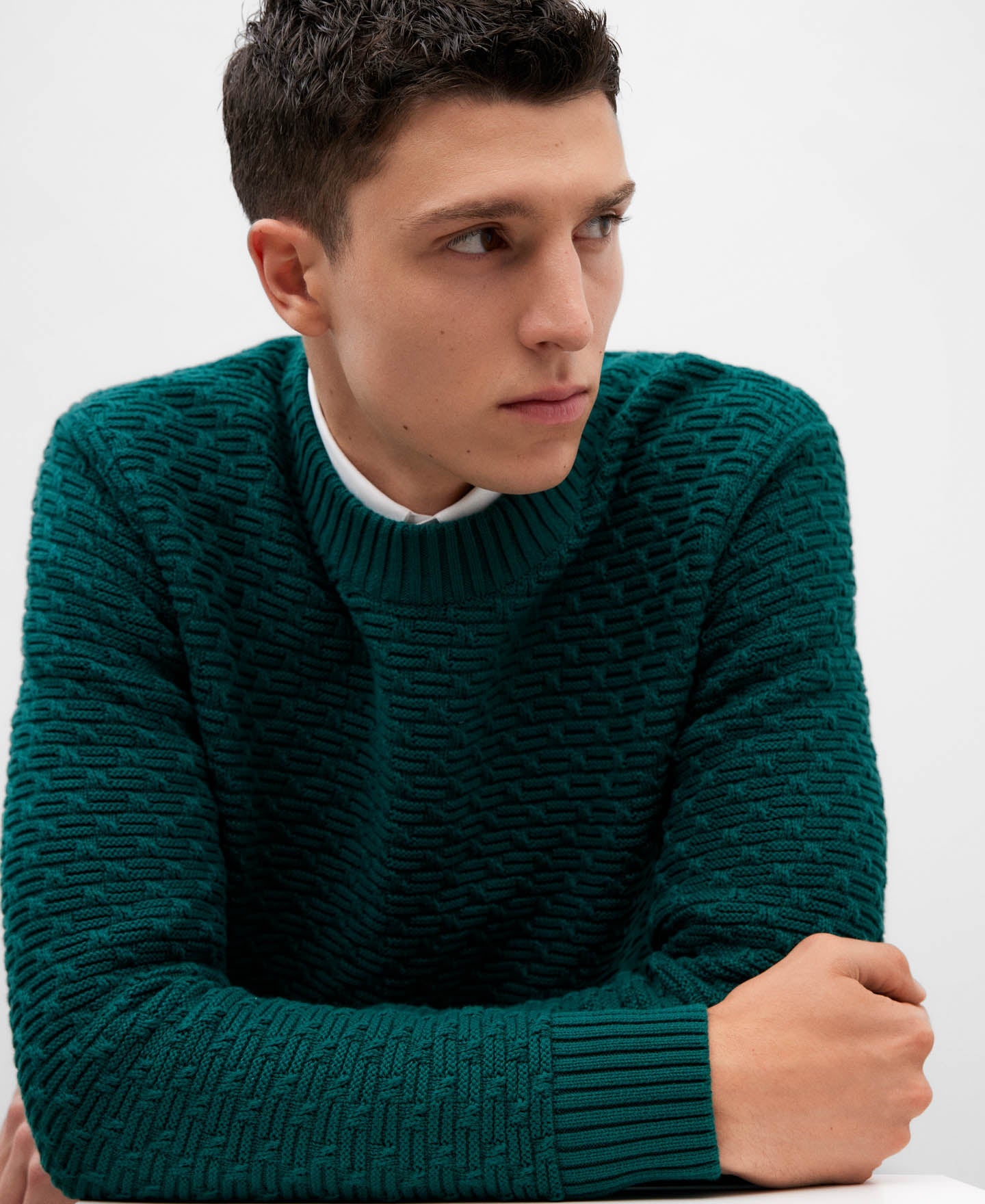 Cotton Crew Neck Men's Sweater