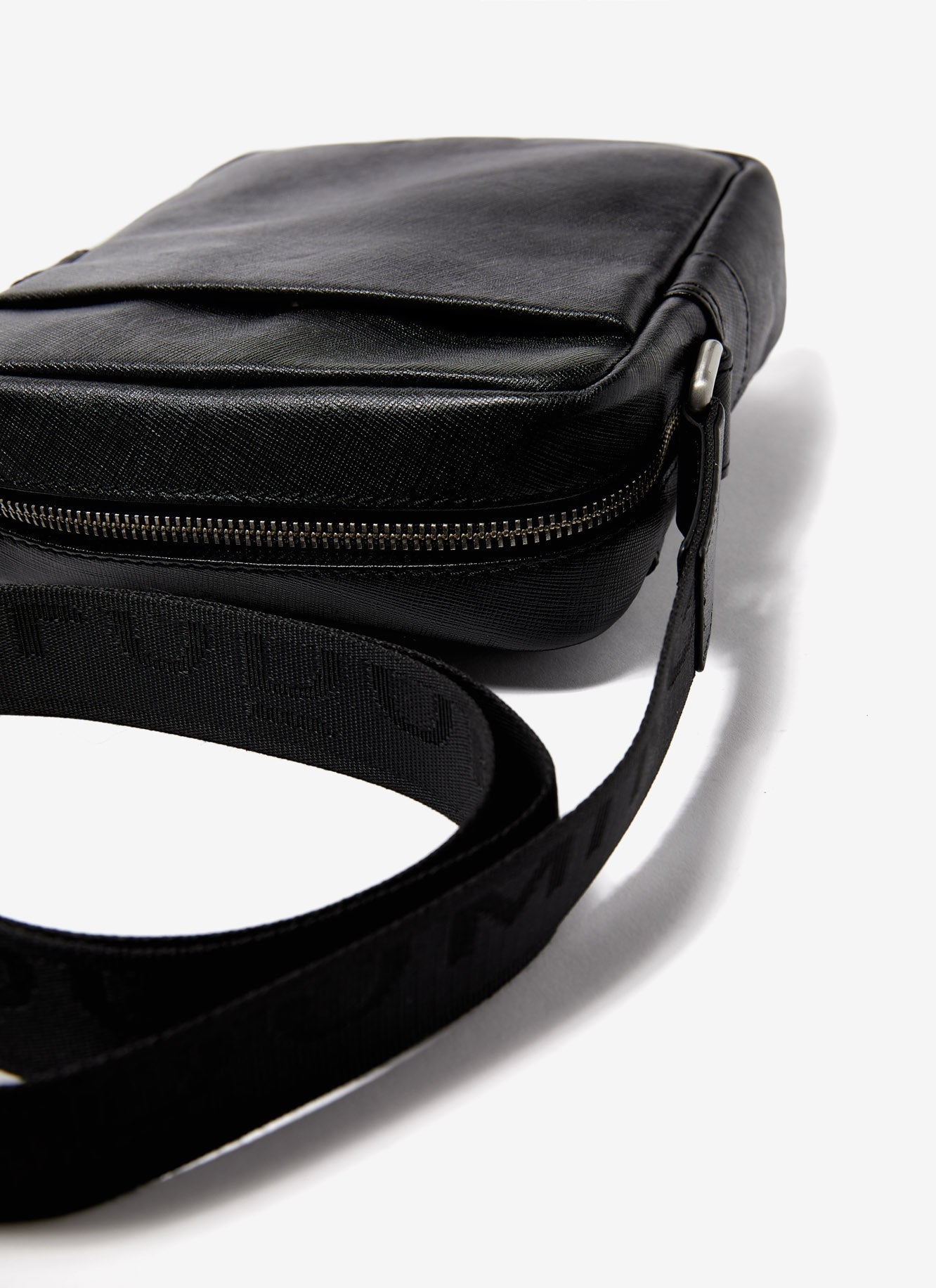 Black Saffiano Leather Crossbody Bag