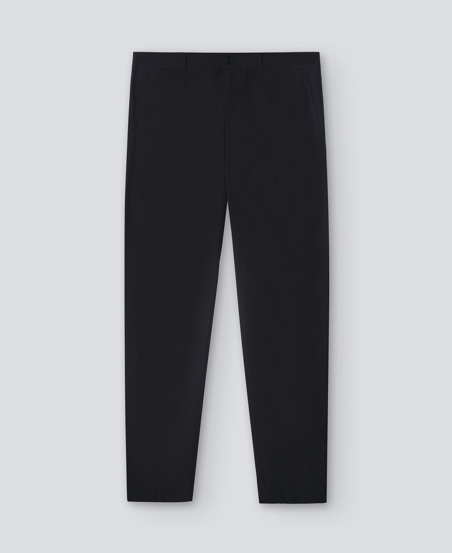 Black Cotton Poplin Trousers