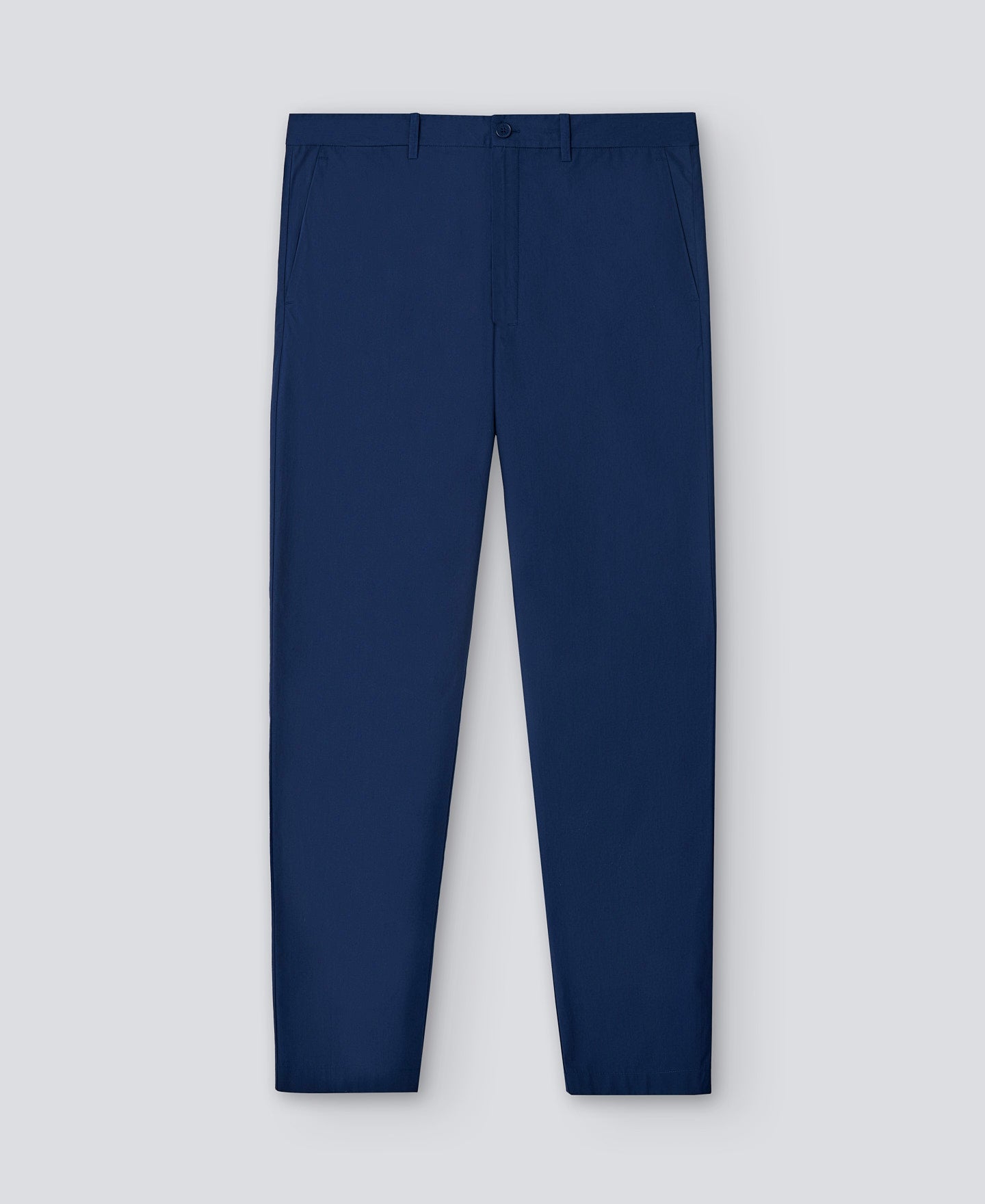 Navy Blue Cotton Poplin Trousers