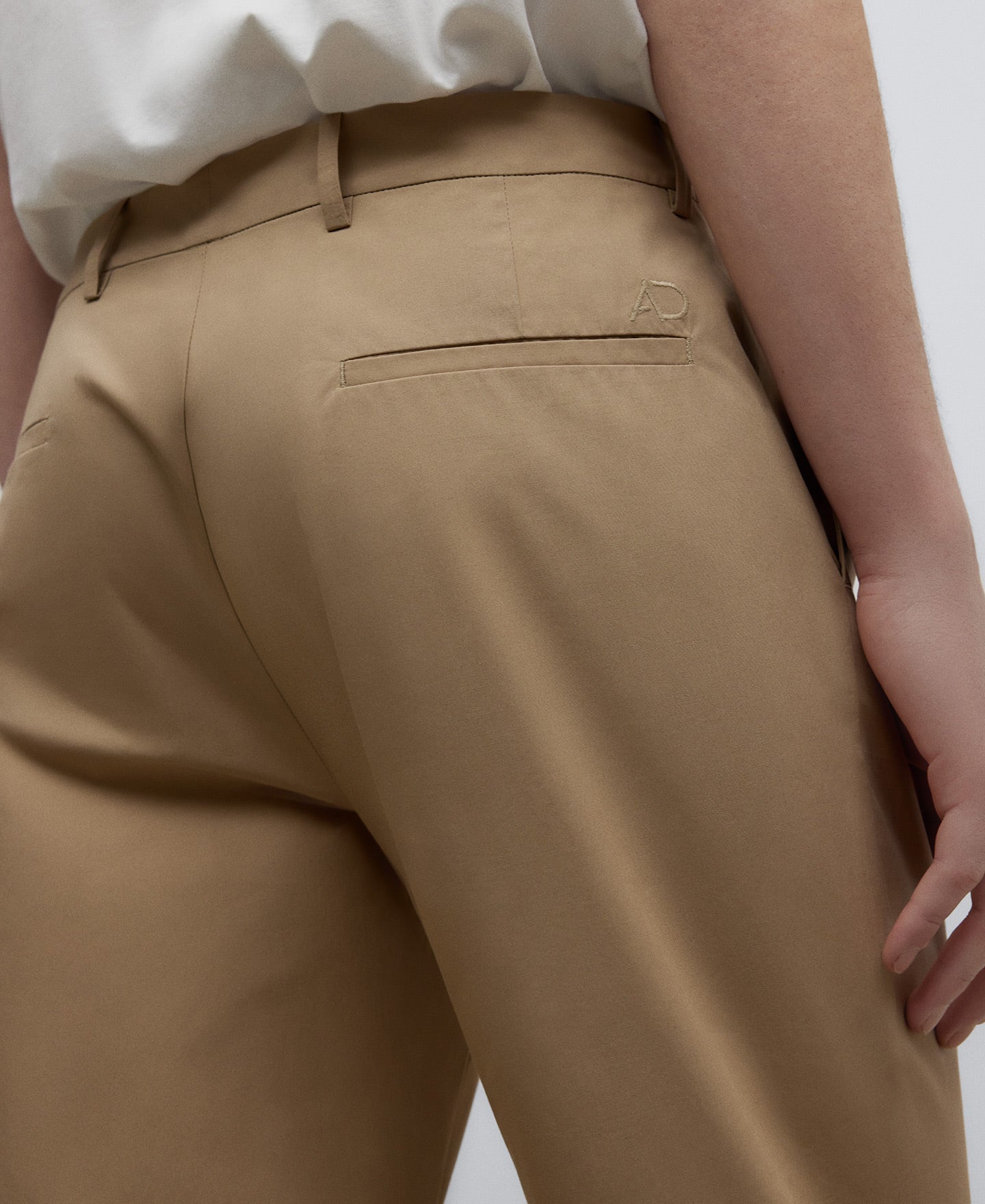 Natural Cotton Poplin Trousers