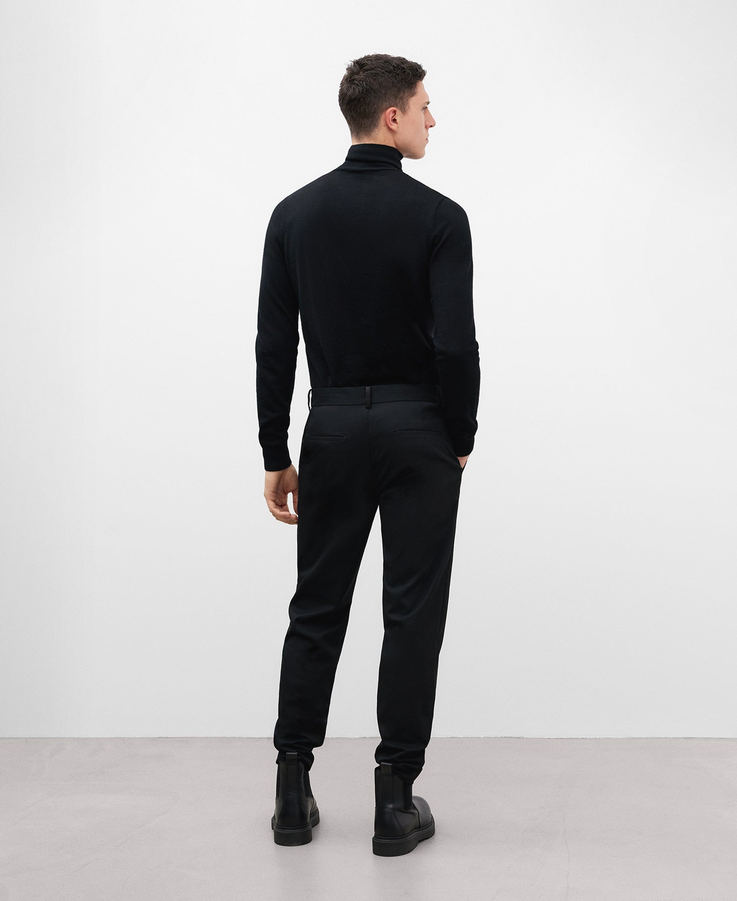 Black Slim Fit Tailored Trousers