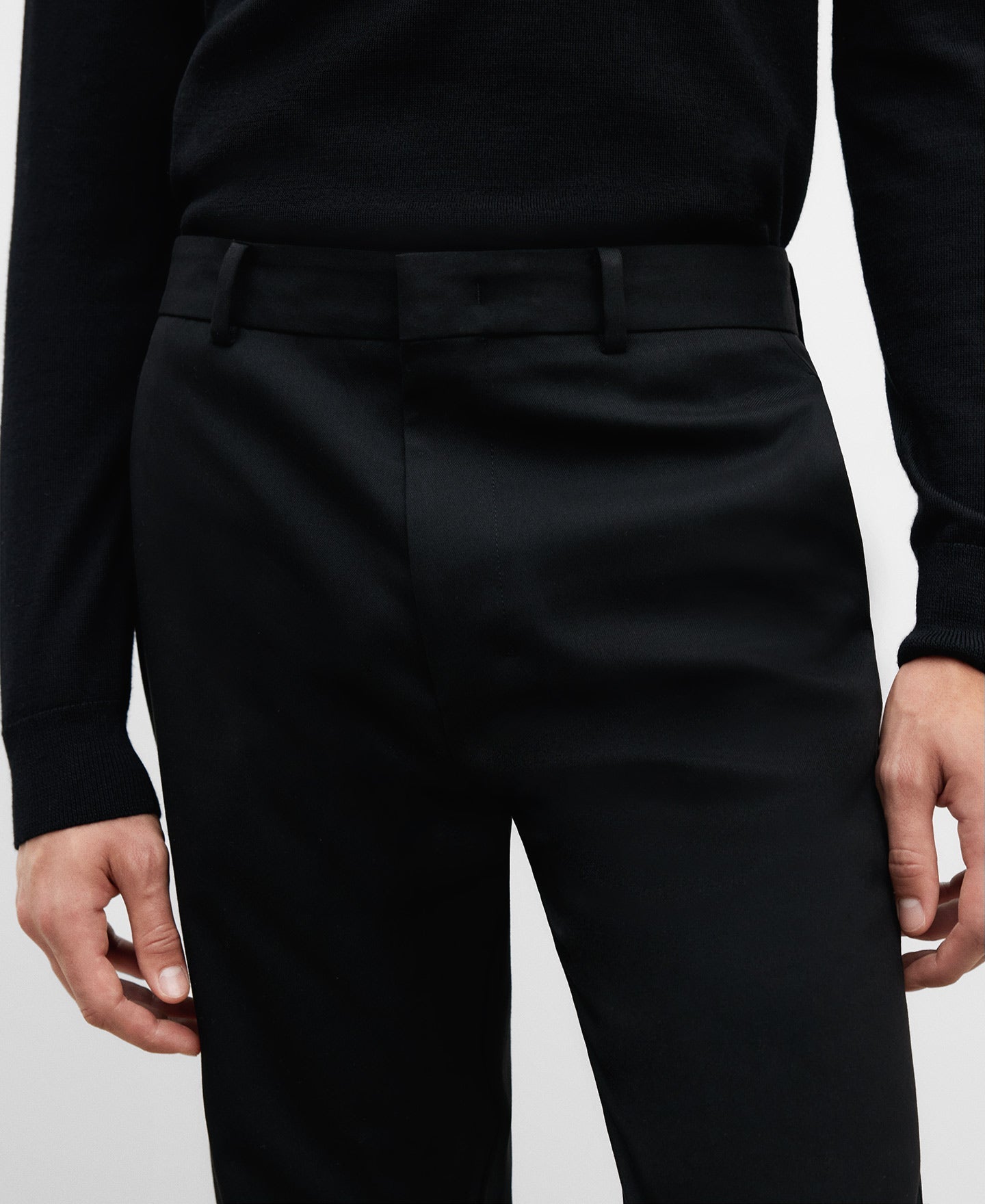 Black Slim Fit Tailored Trousers