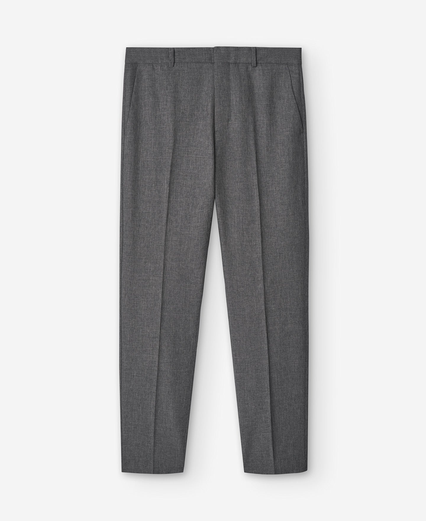 Regular-Fit Grey Tailored Men's Trousers