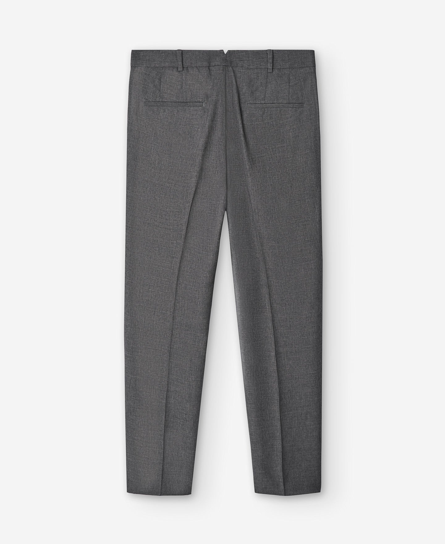 Regular-Fit Grey Tailored Men's Trousers