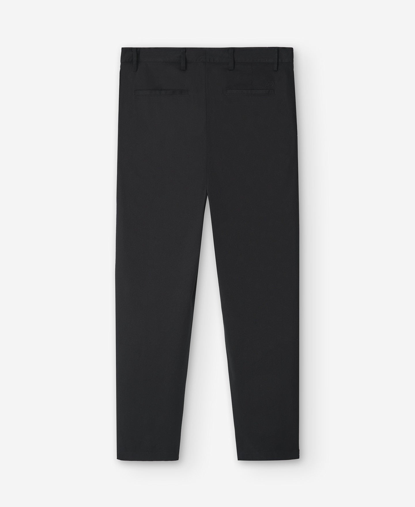 Black Slim Fit Chino Cotton Trousers For Men