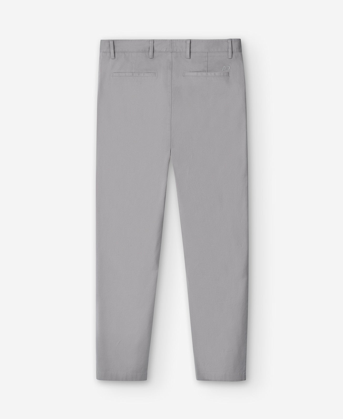 Grey Slim Fit Chino Cotton Trousers For Men