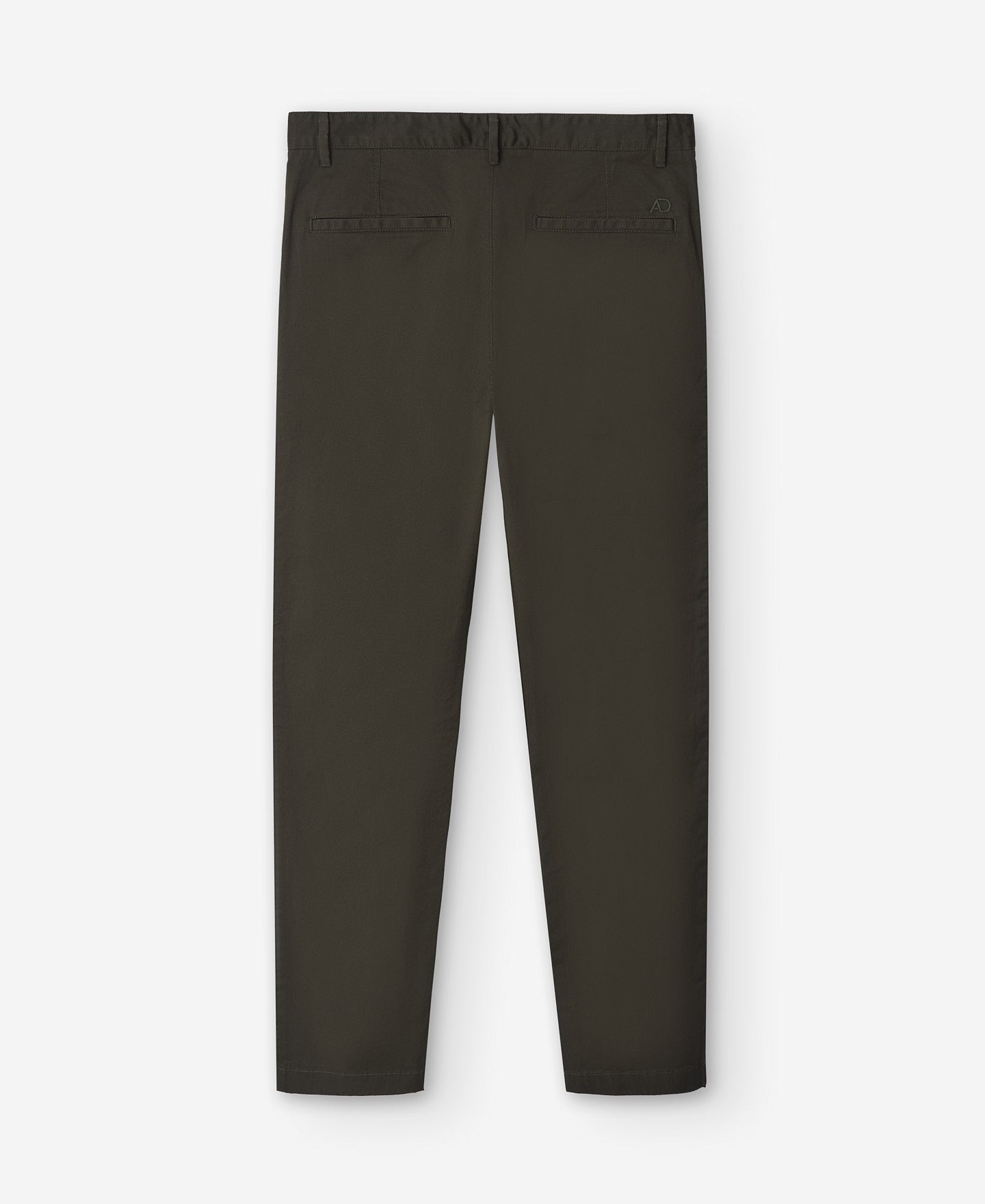 Khaki Cotton Twill Chino Trousers