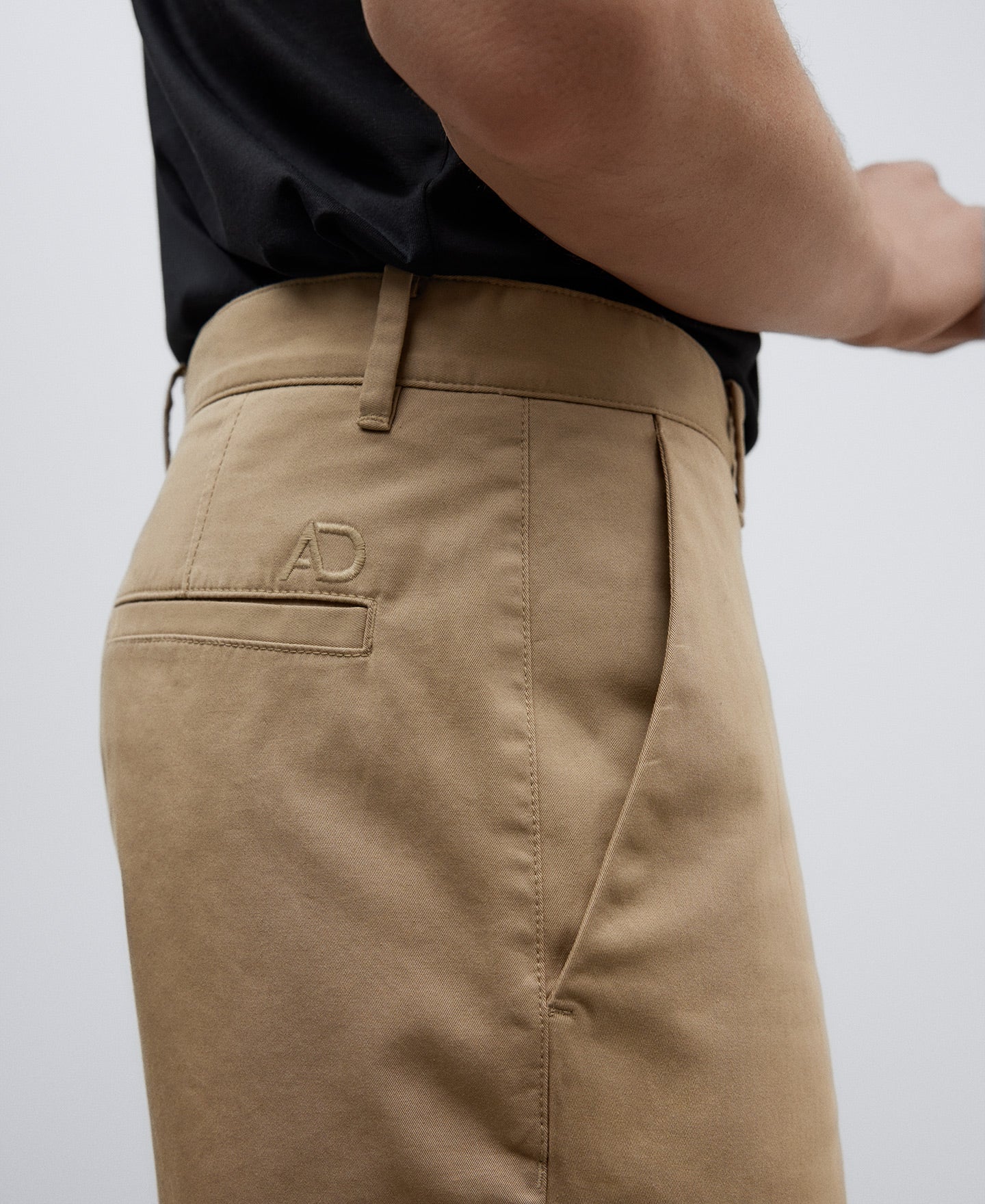 Natural Cotton Twill Chino Trousers