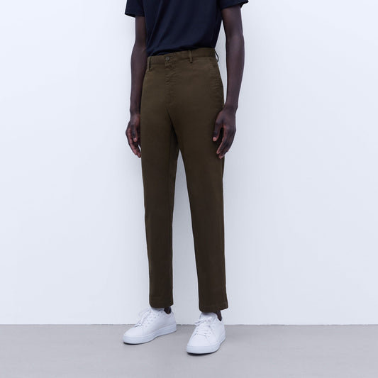 Khaki Twill Chino Trousers