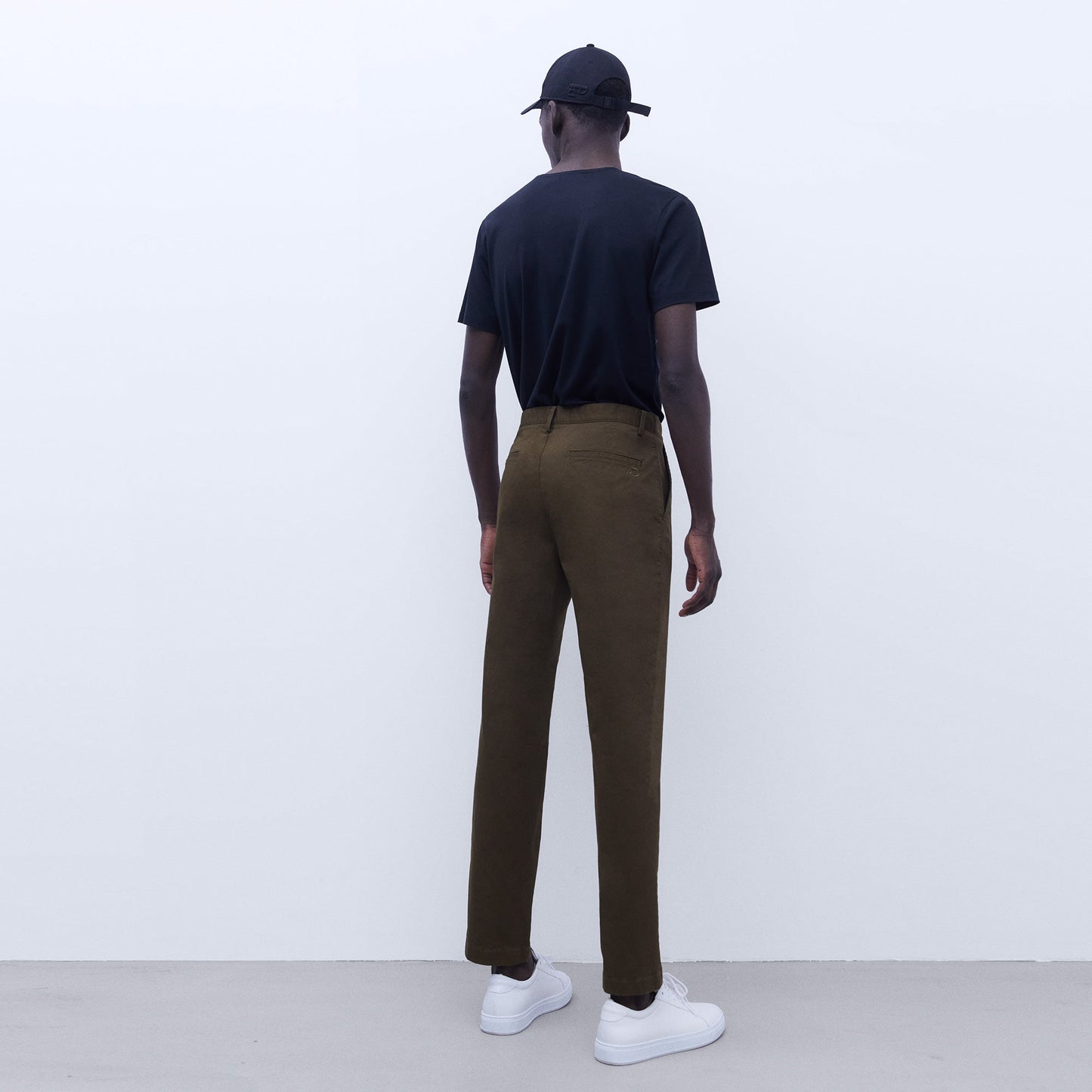 Khaki Twill Chino Trousers