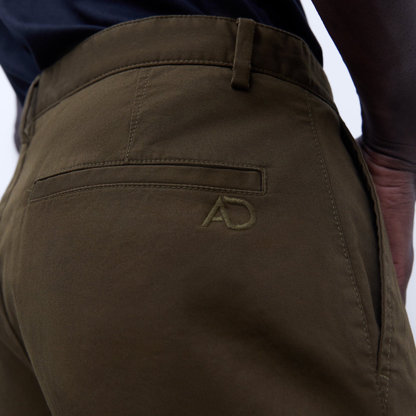 Khaki Twill Chino Trousers