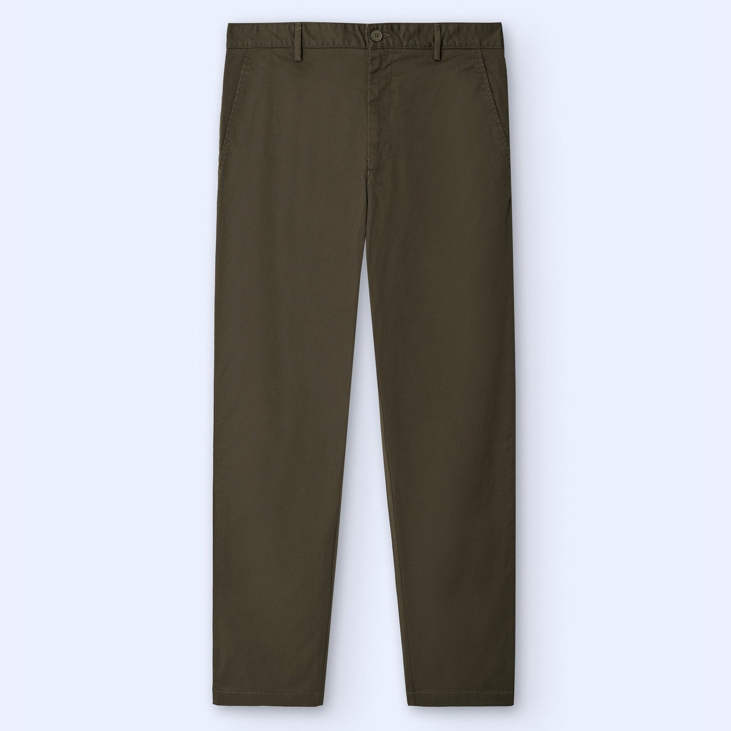 Khaki Twill Chino Trousers