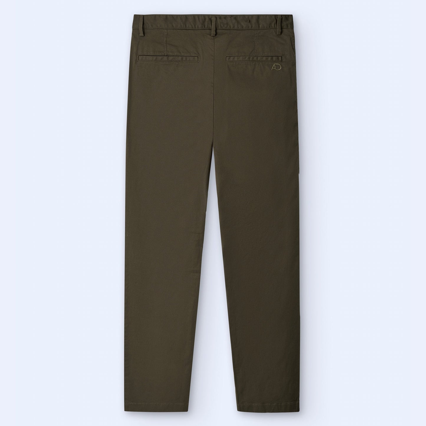 Khaki Twill Chino Trousers